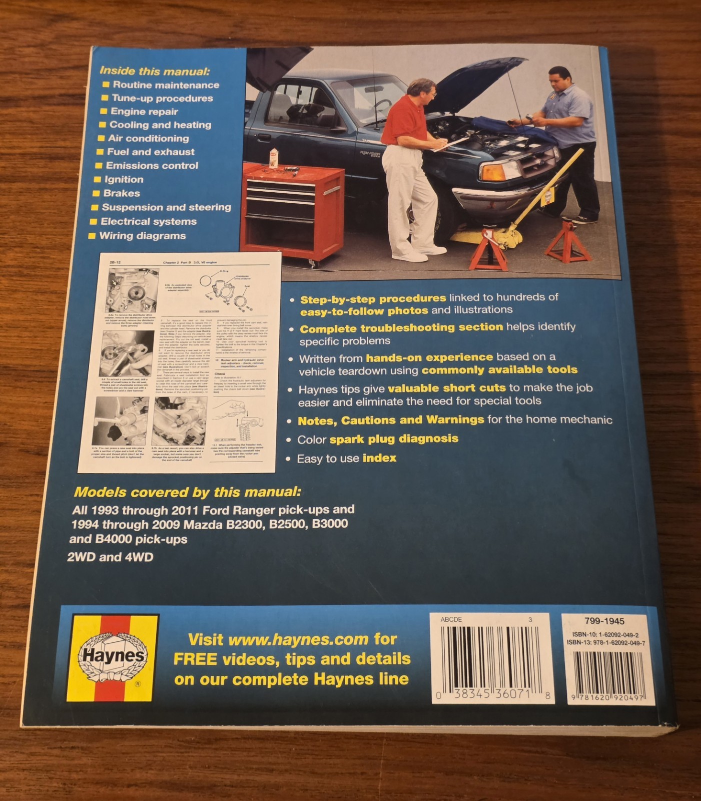 Ford Ranger (93-11) and Mazda B2300/B2500/B3000/B4000 (94-09) Haynes Repair…