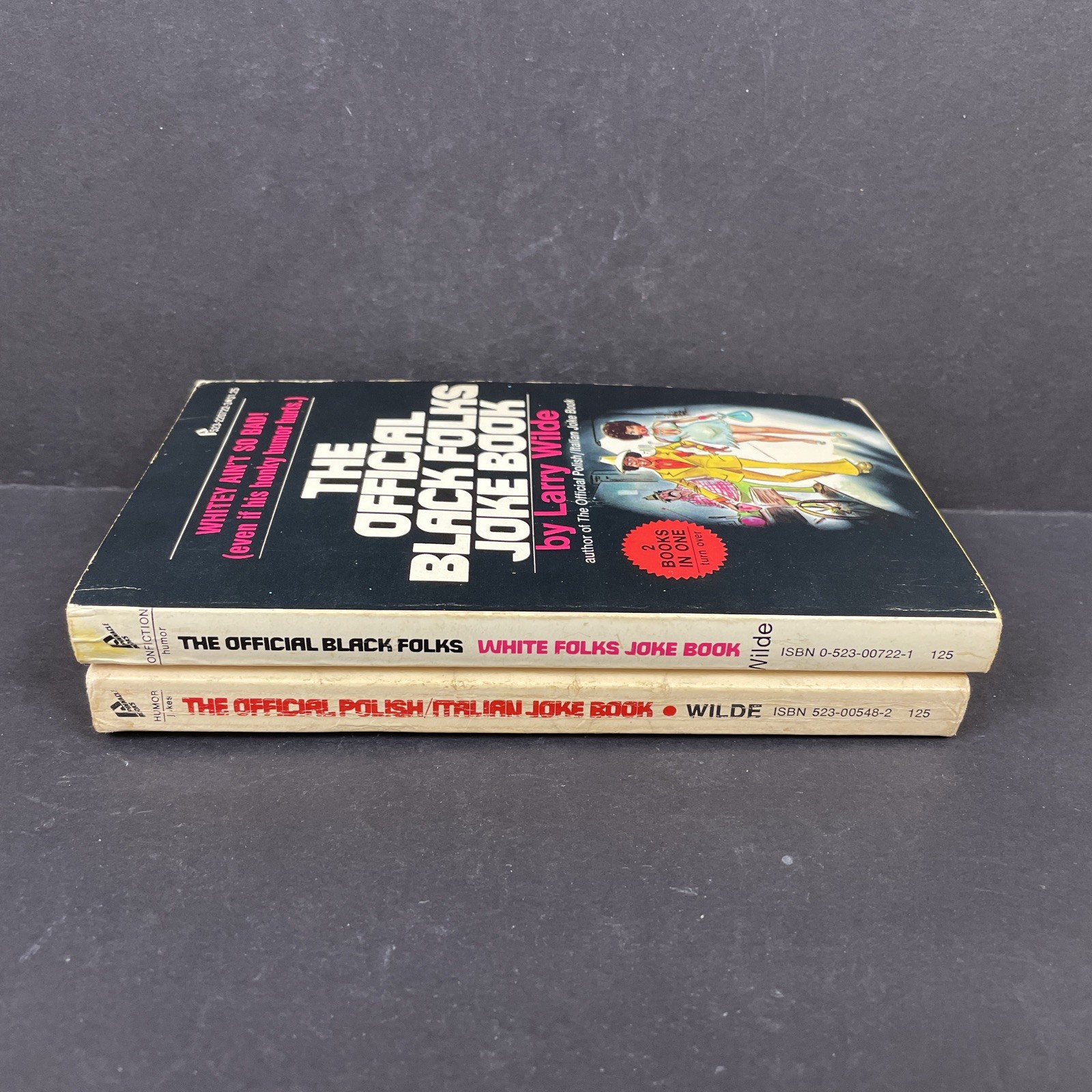 VTG Set of 2 The Official Black/White & Polish/Italian Joke Books by Larry Wilde