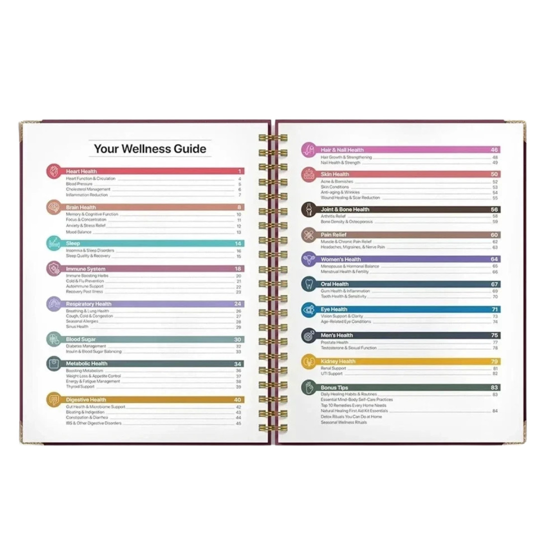 The Natural Healing Handbook Spiral Bound Guide For Herbal Remedies And NaturalT
