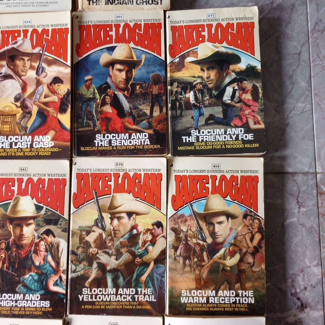 Jake Logan Action Western Paperback Lot Of 19 Slocum Series