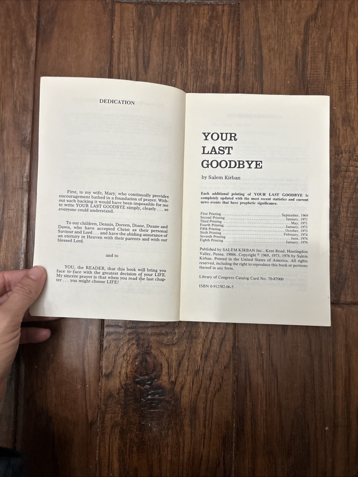 Your Last Goodbye Book By Salem Kirban What Happens the Moment You Die 1973