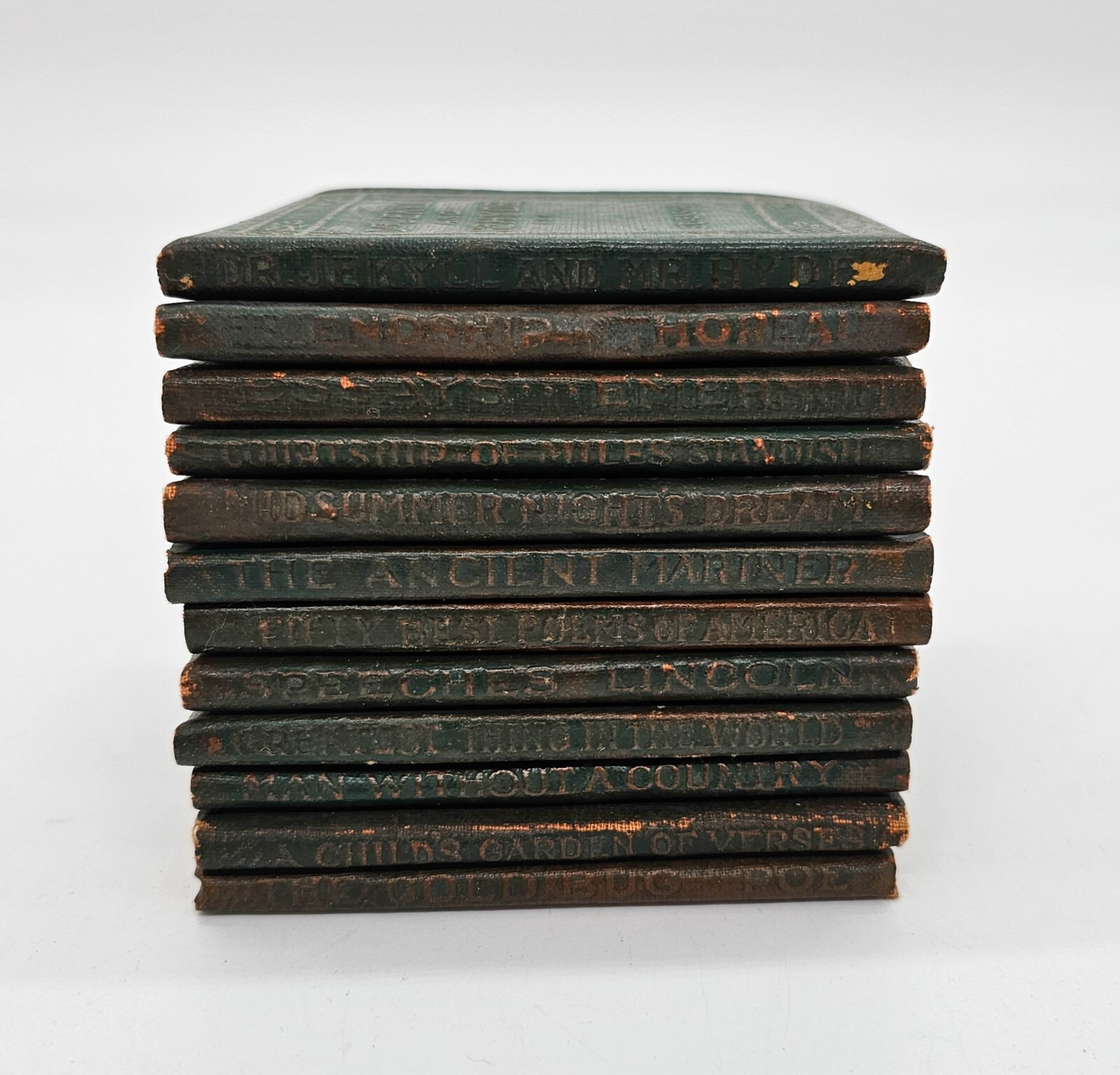 Little Leather Library Books Green Cover Man Without A Country by Hale
