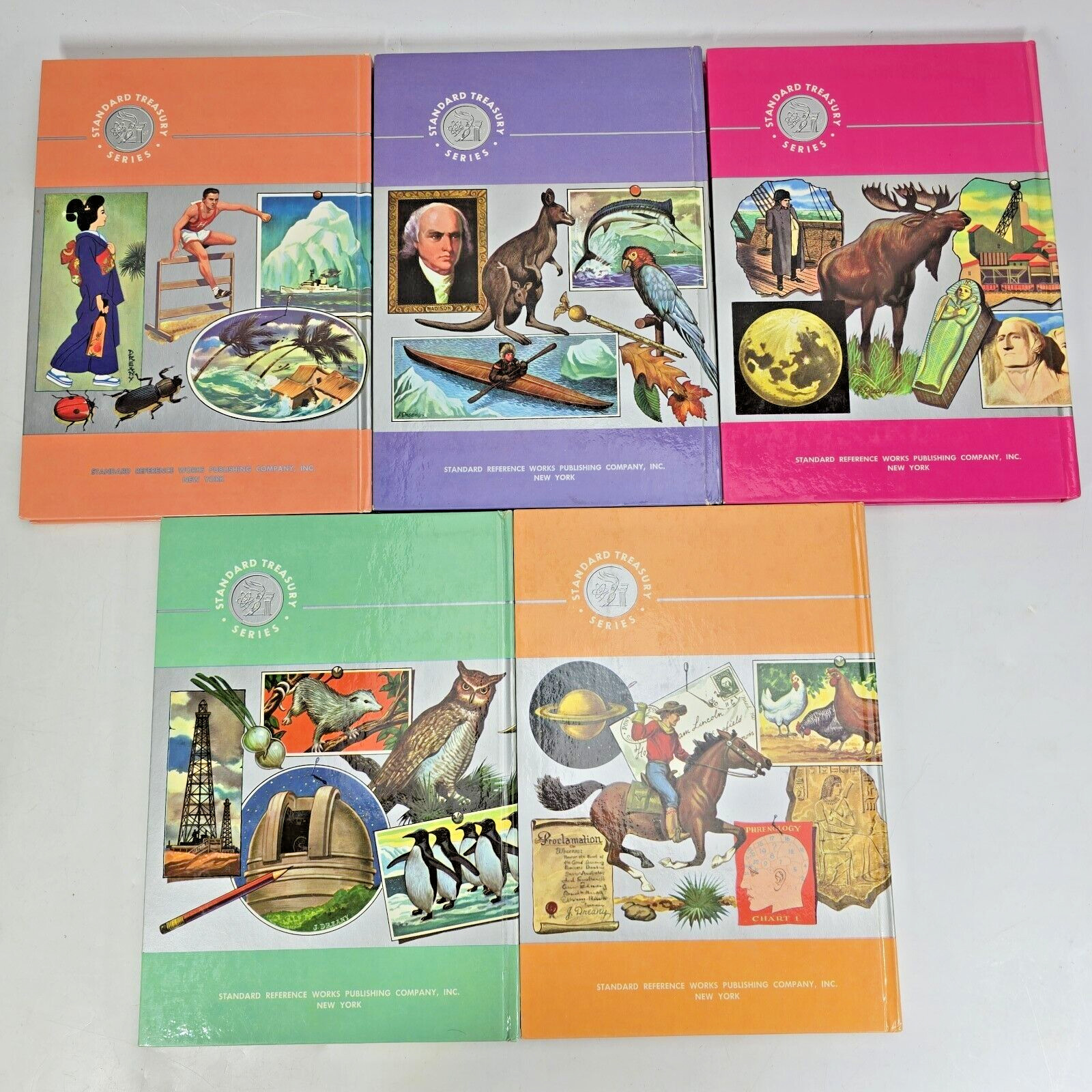 Funk And Wagnalls Standard Treasury of Learning Dictionary Travel More 5 Books