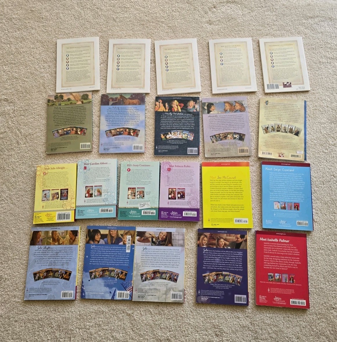 American Girl Paperback Books Various Characters Titles (Lot Of 21)