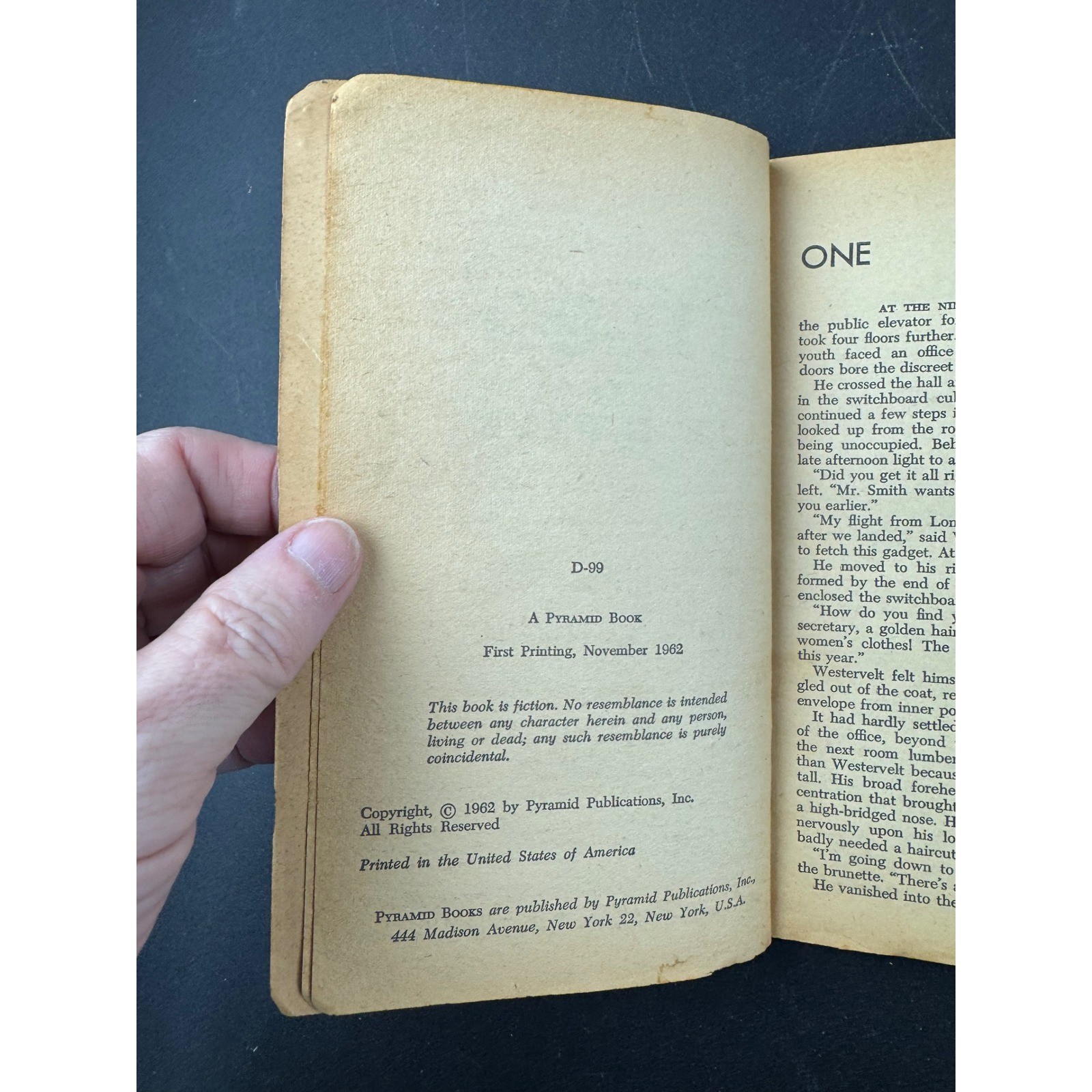 D-99 by H B Fyfe 1962 Vintage Science Fiction Paperback Pyramid Books F794