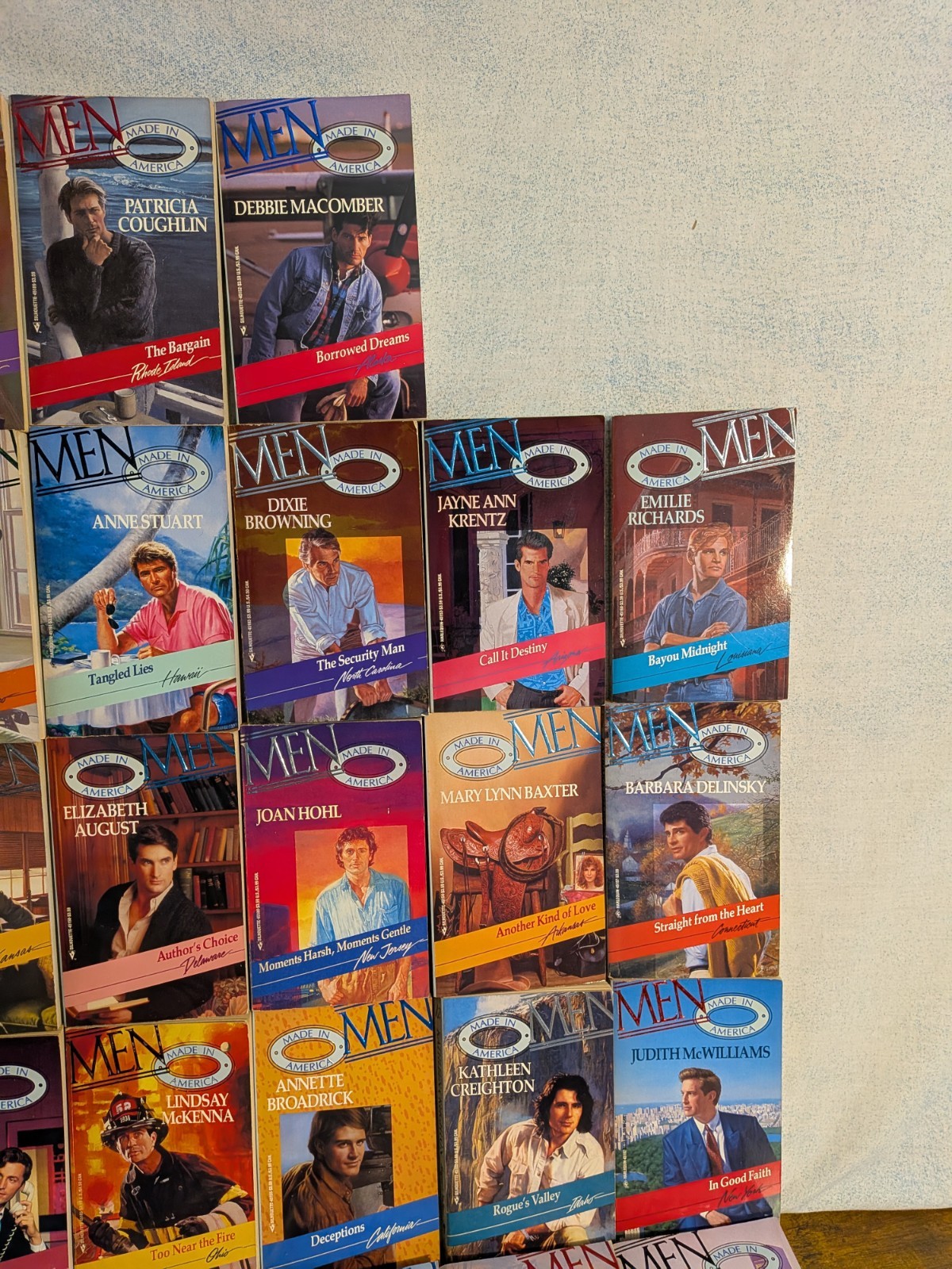 Silhouette Men Made In America Book Lot Of 34 Romance Paperbacks Mixed Authors