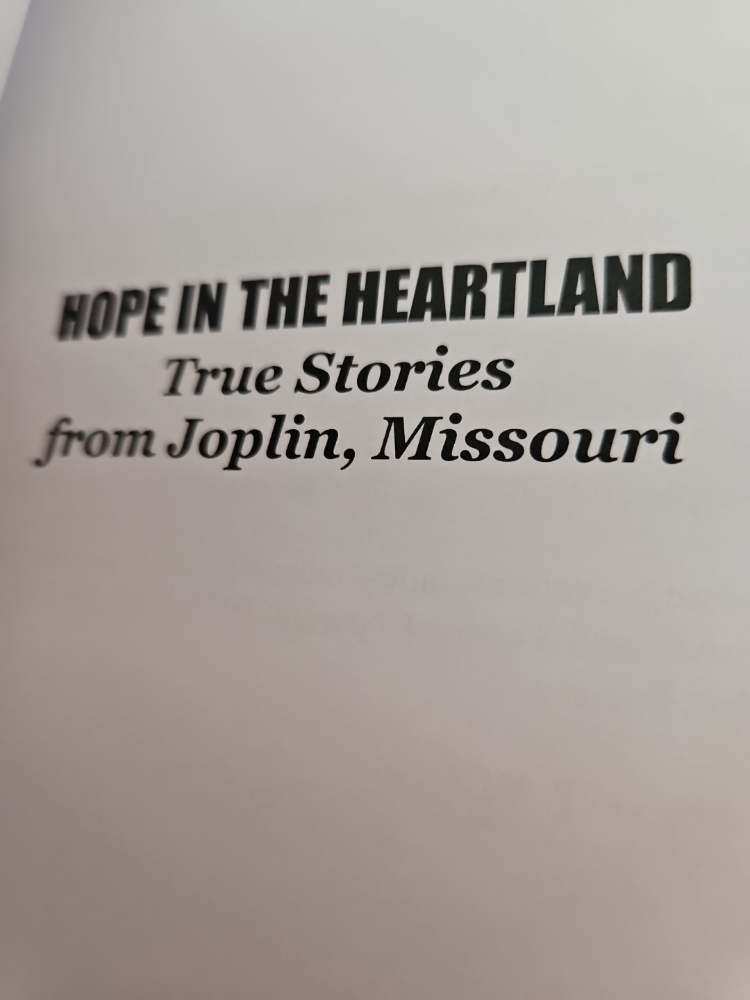 Hope in the Heartland – True Stories from Joplin, Missouri