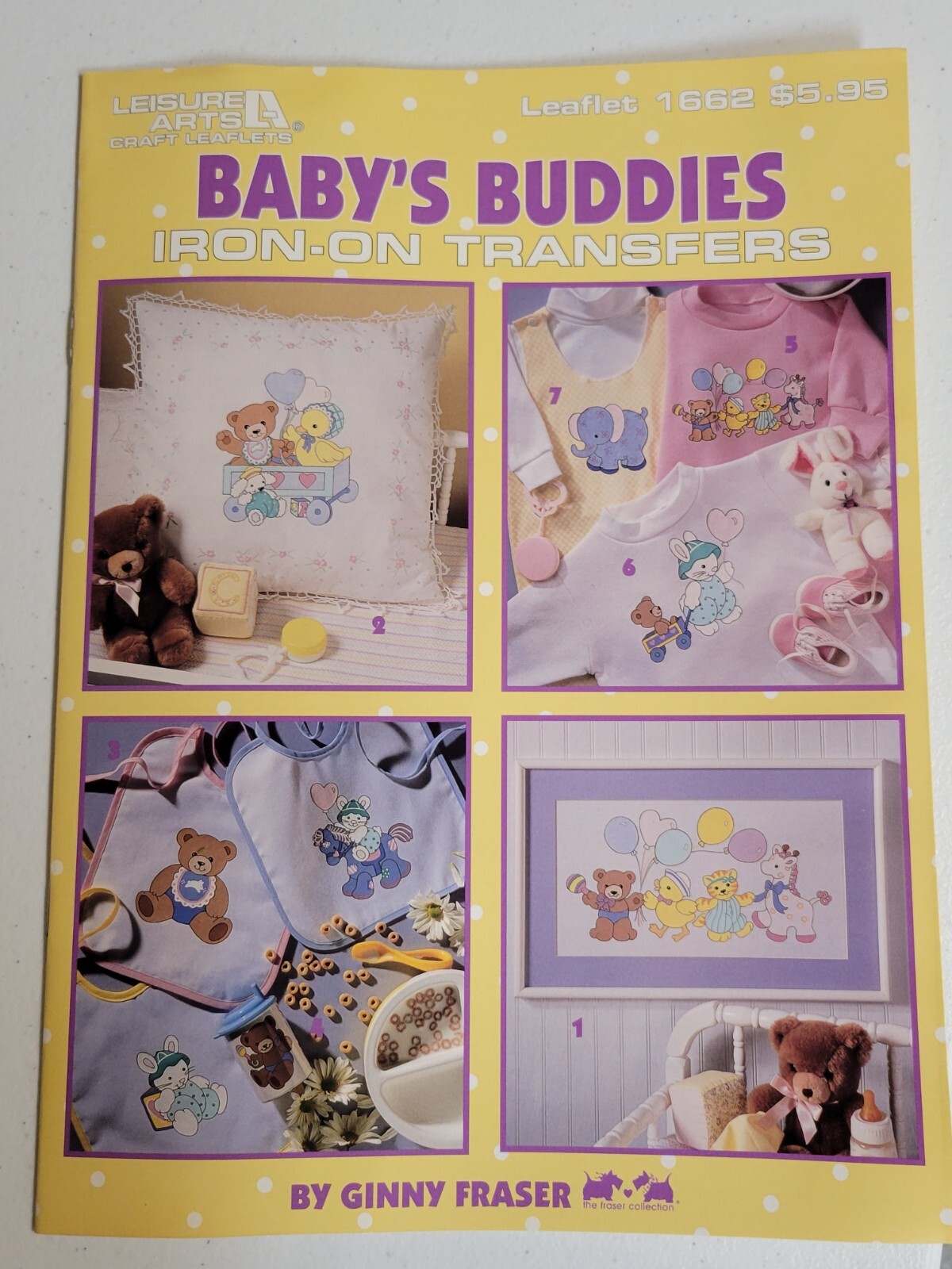 Leisure Arts Iron-On Transfers Leaflets – Santa, Hobby and Baby, 1996
