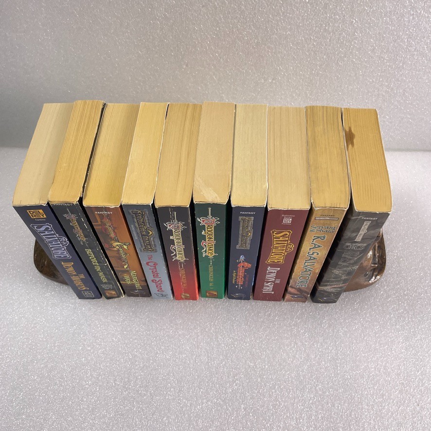 10 Dragonlance Forgotten Realms Paperback Lot by R.A. Salvatore Margaret Weis