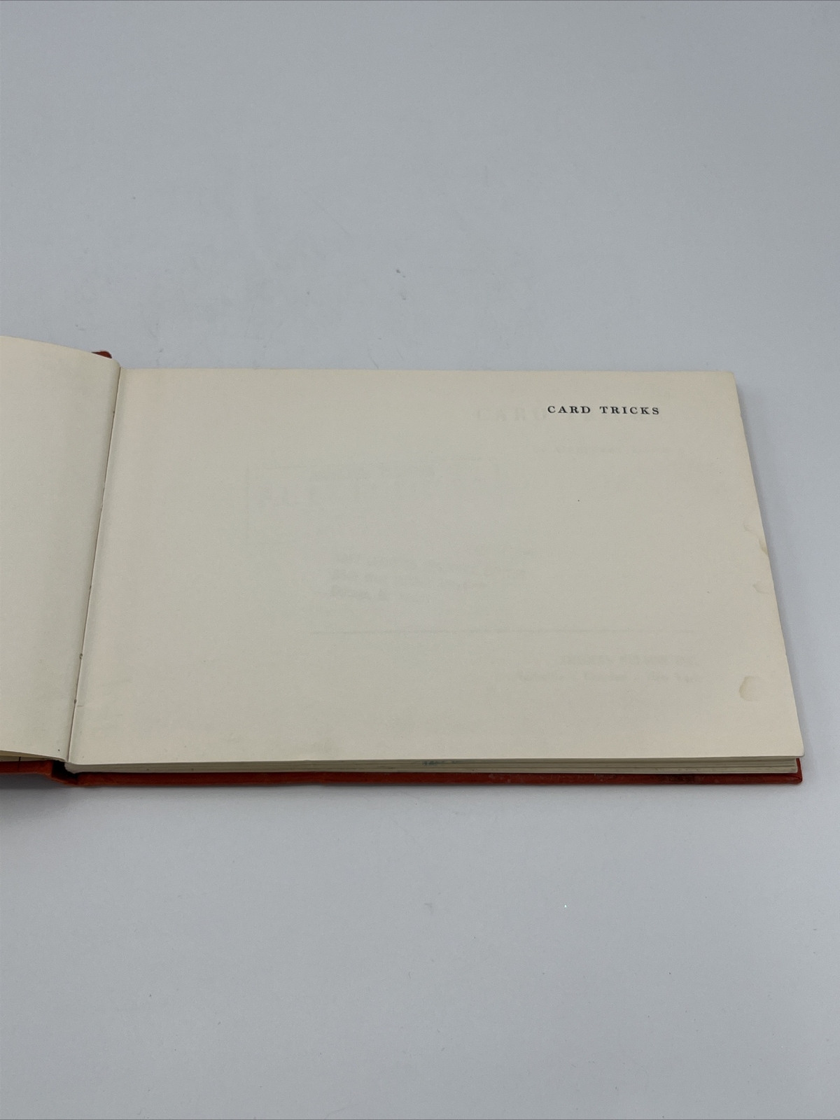 Card Tricks by Geoffrey Lamb 1973 88 Pages Hardcover