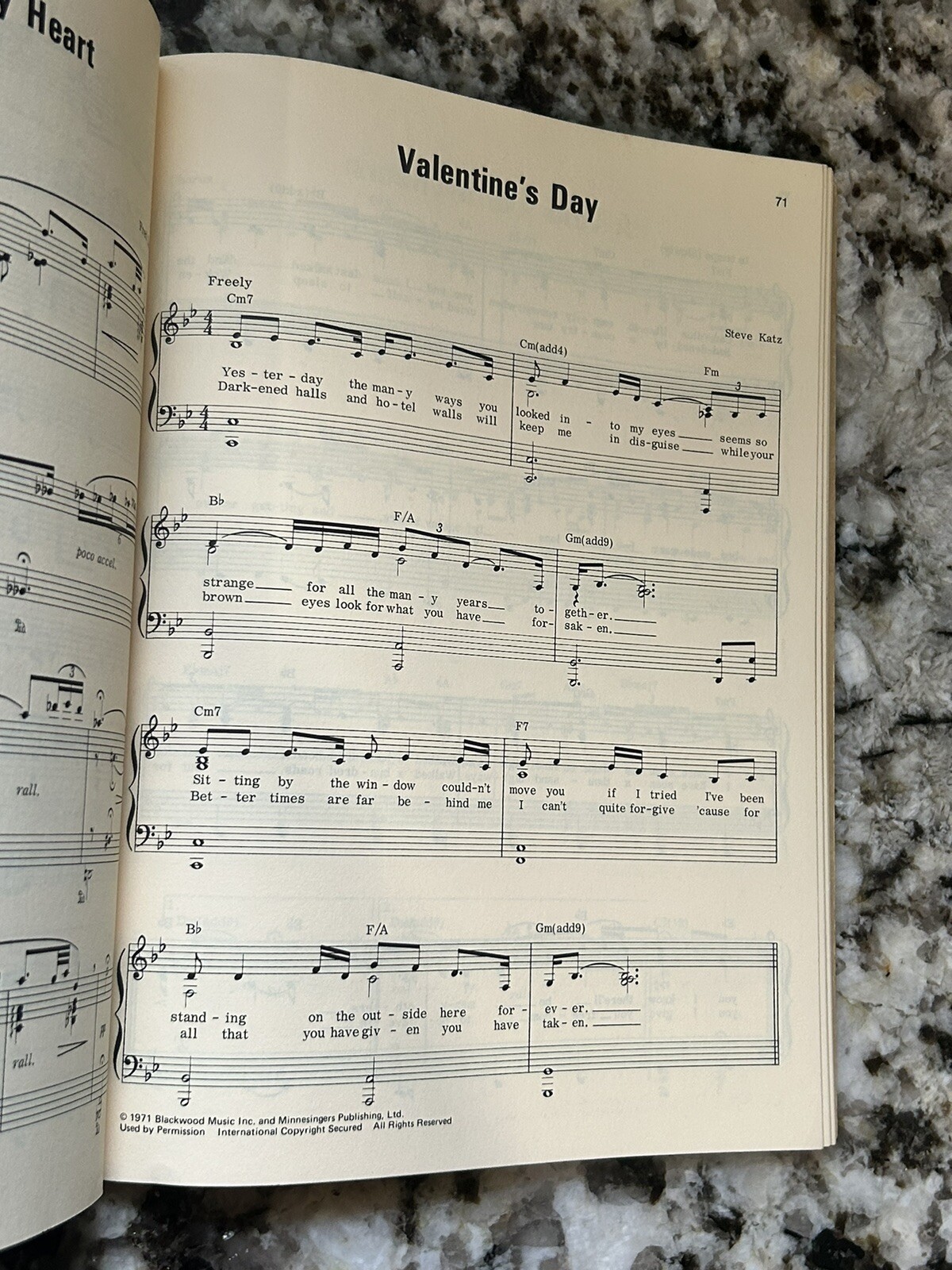 Blood Sweat And Tears Sheet Music- Rare Amsco Music Sales Limited