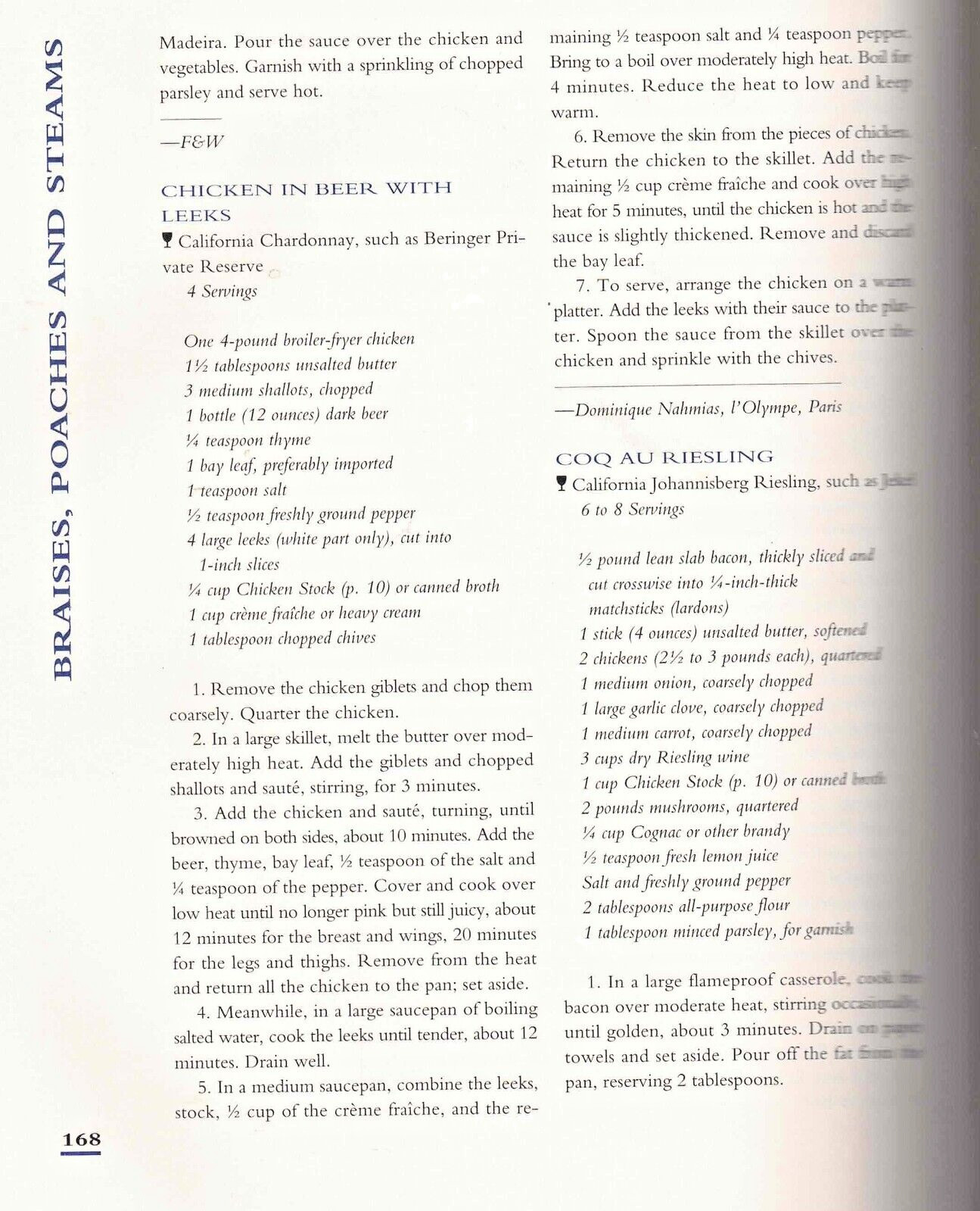 Chicken Collection by The Best of  Food & Wine Cookbook – 1992 – 276 pages