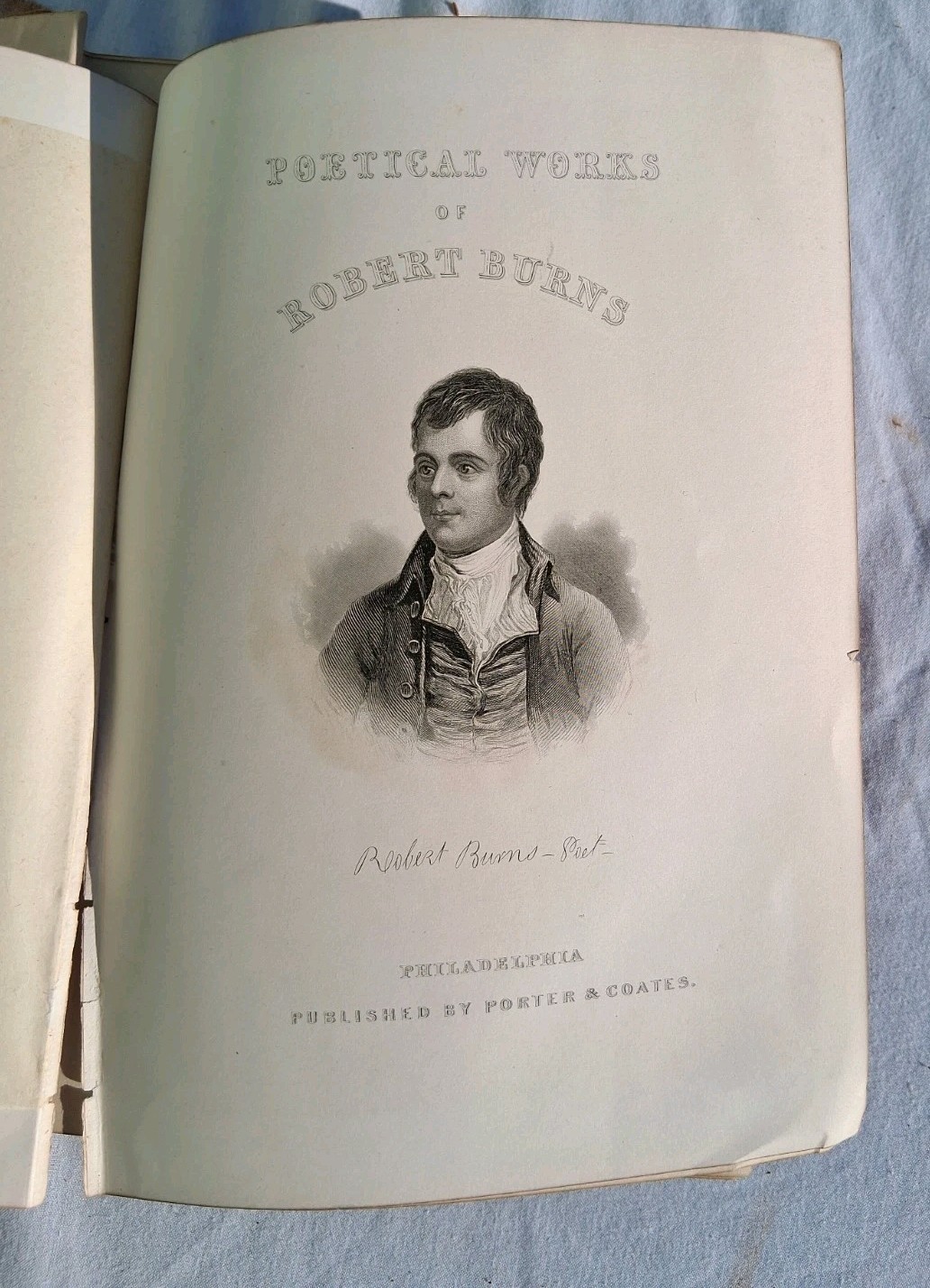 Poetical Works of Robert Burns Leather cover 1800s