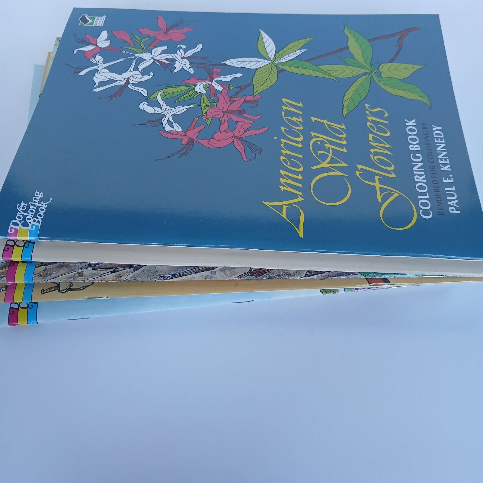 Dover Adult Coloring Books Lot Of 5 Nature Gardens Birds Flowers & WW1 Uniforms