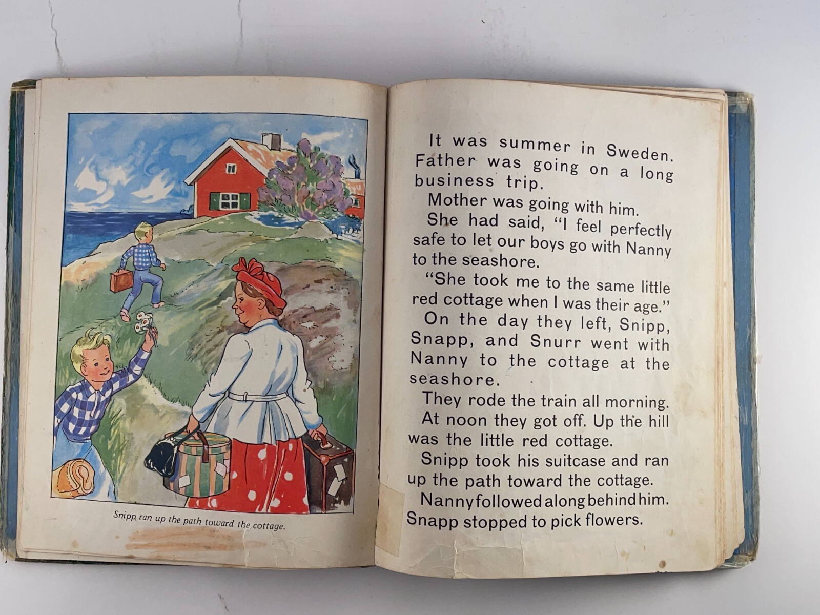 Snipp Snapp Snurr Learn to Swim Maj Lindman 1961 Hardcover Ex-Library