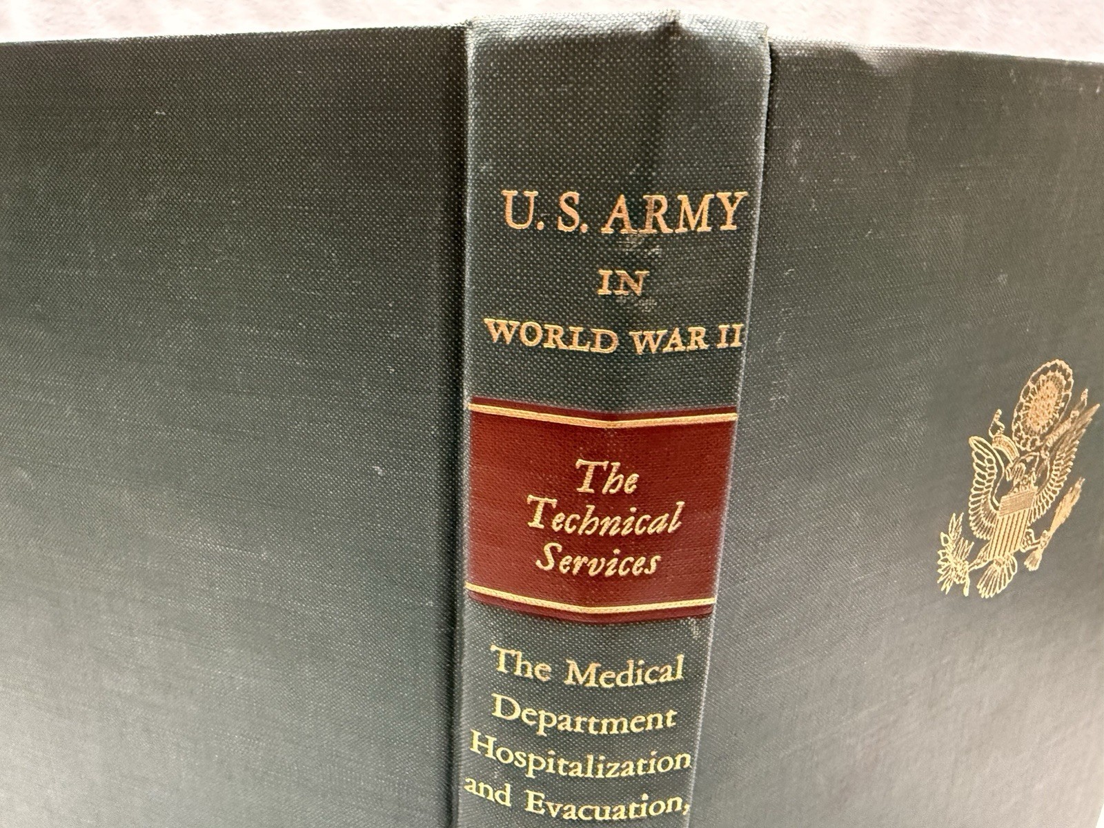 U.S. Army World War II (Green 1950’s HC Book)Technical Services: Medical Dept.