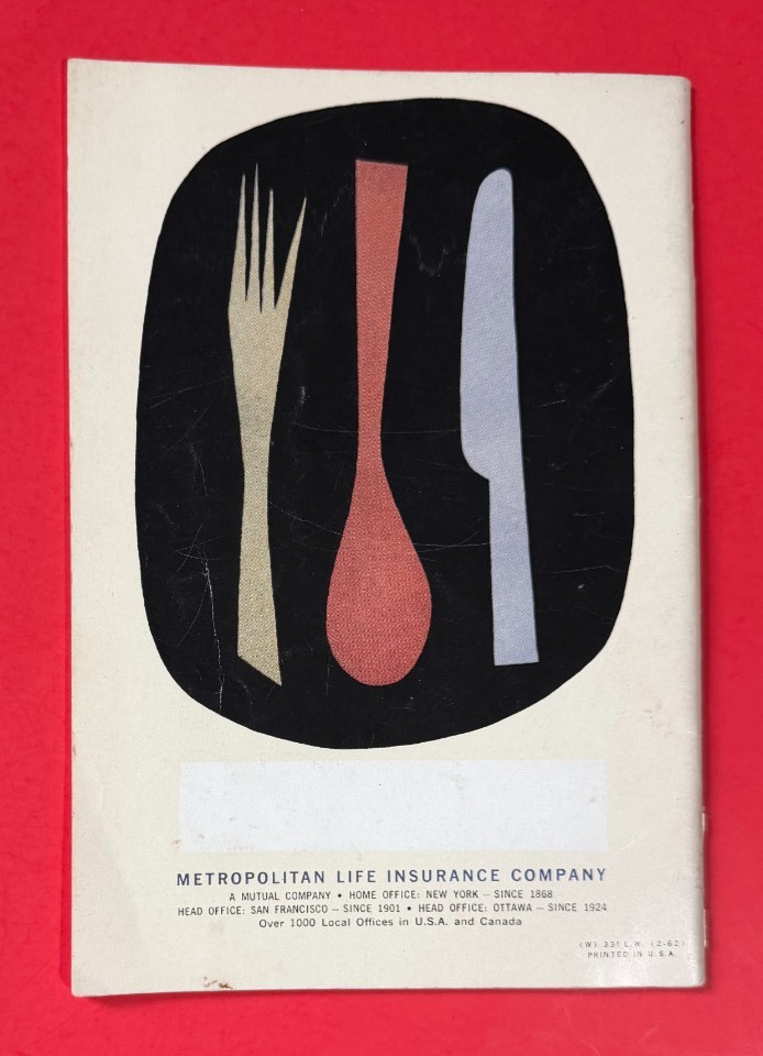 Metropolitan Cook Book 1957 ~ Metropolitan Life Insurance Company ~ 56 Pages