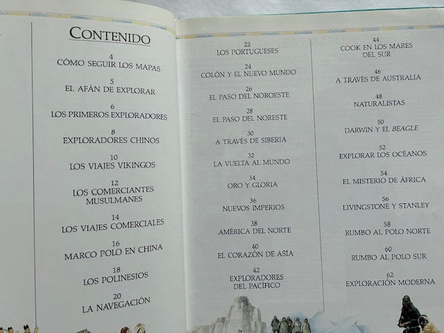 Atlas visual de los descubrimientos, hardcover, 64 clean pages, 10.5 in x 14 in