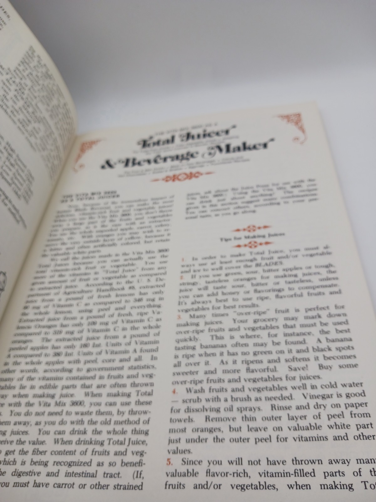 Vintage 1981 Vita Mix 3600 Complete Recipes & Instructions Easy Healthful PB