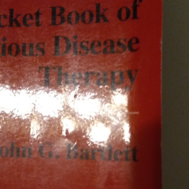 Pocket Book of Infectious Disease Therapy John G. Bartlett PB (1993) Illus