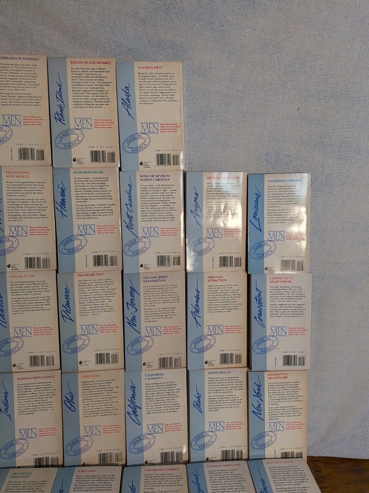 Silhouette Men Made In America Book Lot Of 34 Romance Paperbacks Mixed Authors