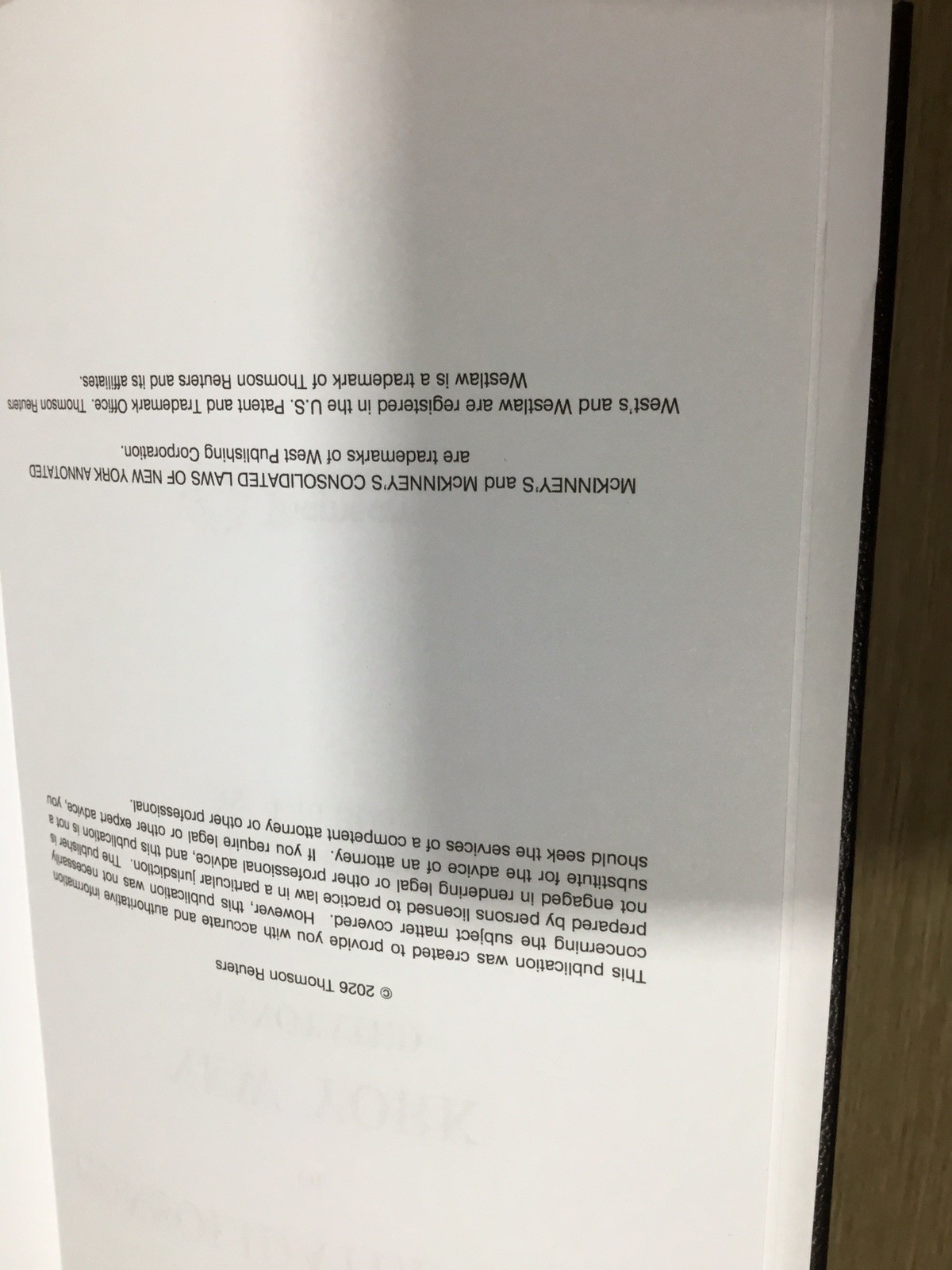 McKINNEY’S CONSOLIDATED LAWS OF NEW YORK Annotated 16 Education- 1-305 HARD Book