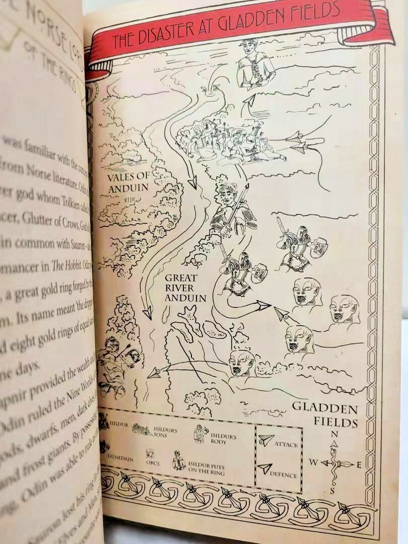 THE BATTLES OF TOLKIEN David Day Illustrated Guide Flexi Bound Faux Leather NEW