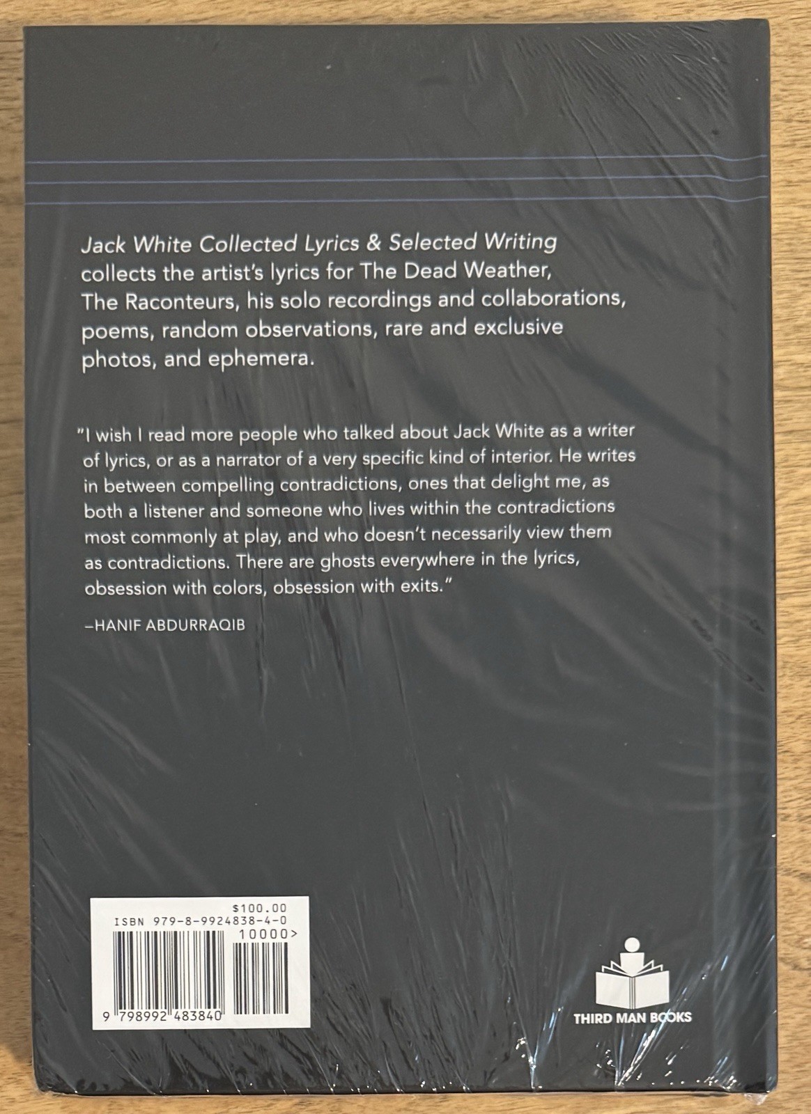 Jack White Stripes BOOK Collected Lyrics & Selected Writing Volume 1 NEW SEALED