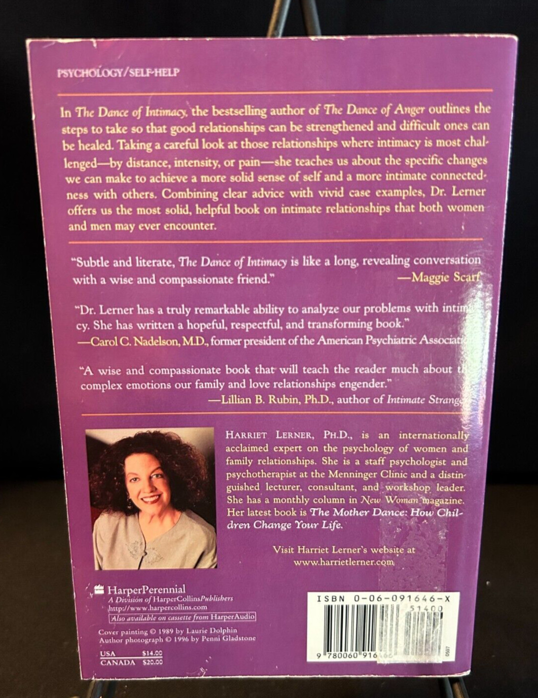 The Dance of Intimacy by Harriet Lerner~224 Pages, Excellent Condition