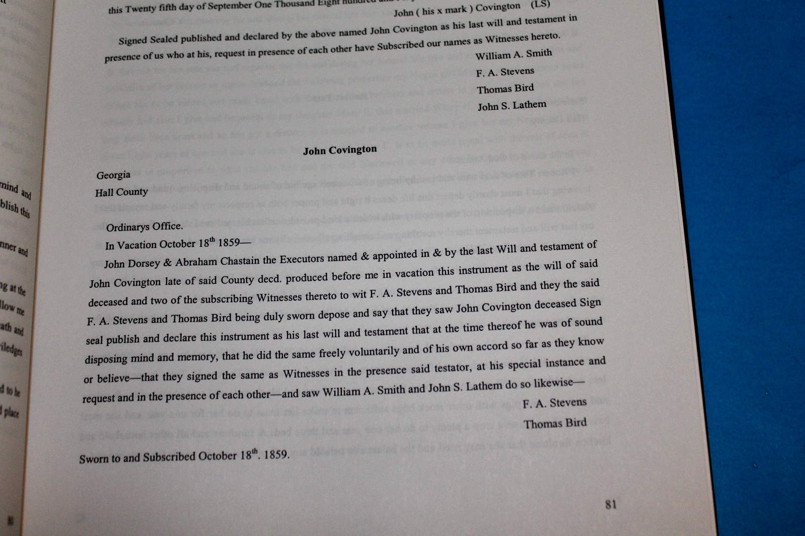 Brand New WILLS AND DEEDS OF HALL COUNTY, GEORGIA Gainesville, Genealogy (2002
