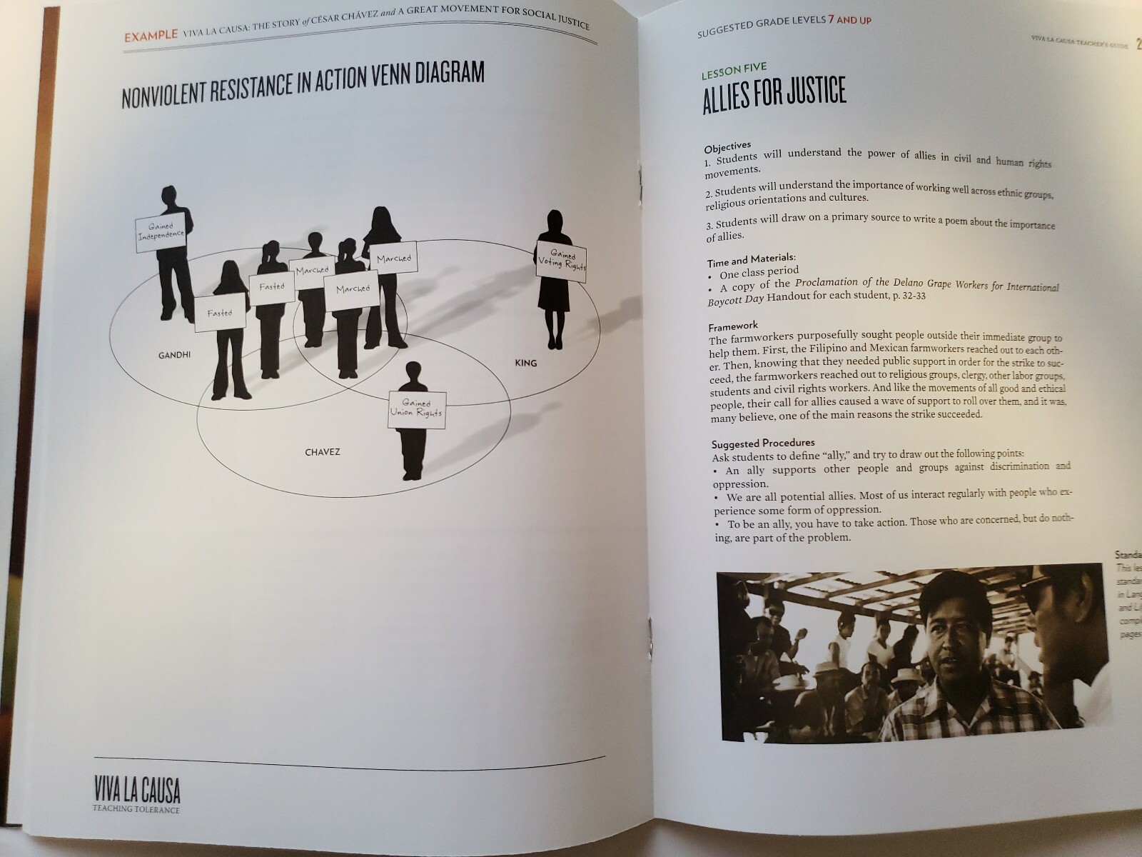 Viva La Causa The Story of Cesar Chavez TEACHER’S GUIDE Teaching Tolerance SO5