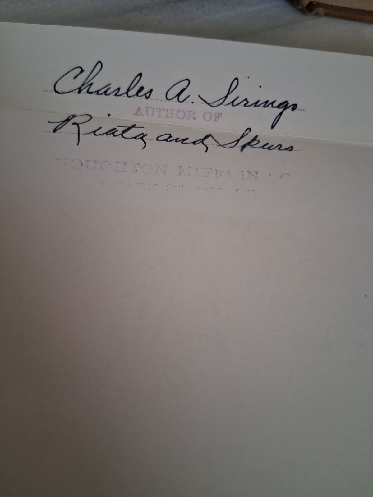 RIATA AND SPURS BY CHARLES A SIRINGO BOOK 1927
