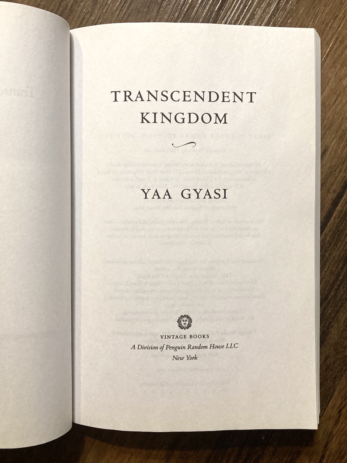 *Signed* Transcendent Kingdom – Yaa Gyasi (author of Homegoing) Trade PB
