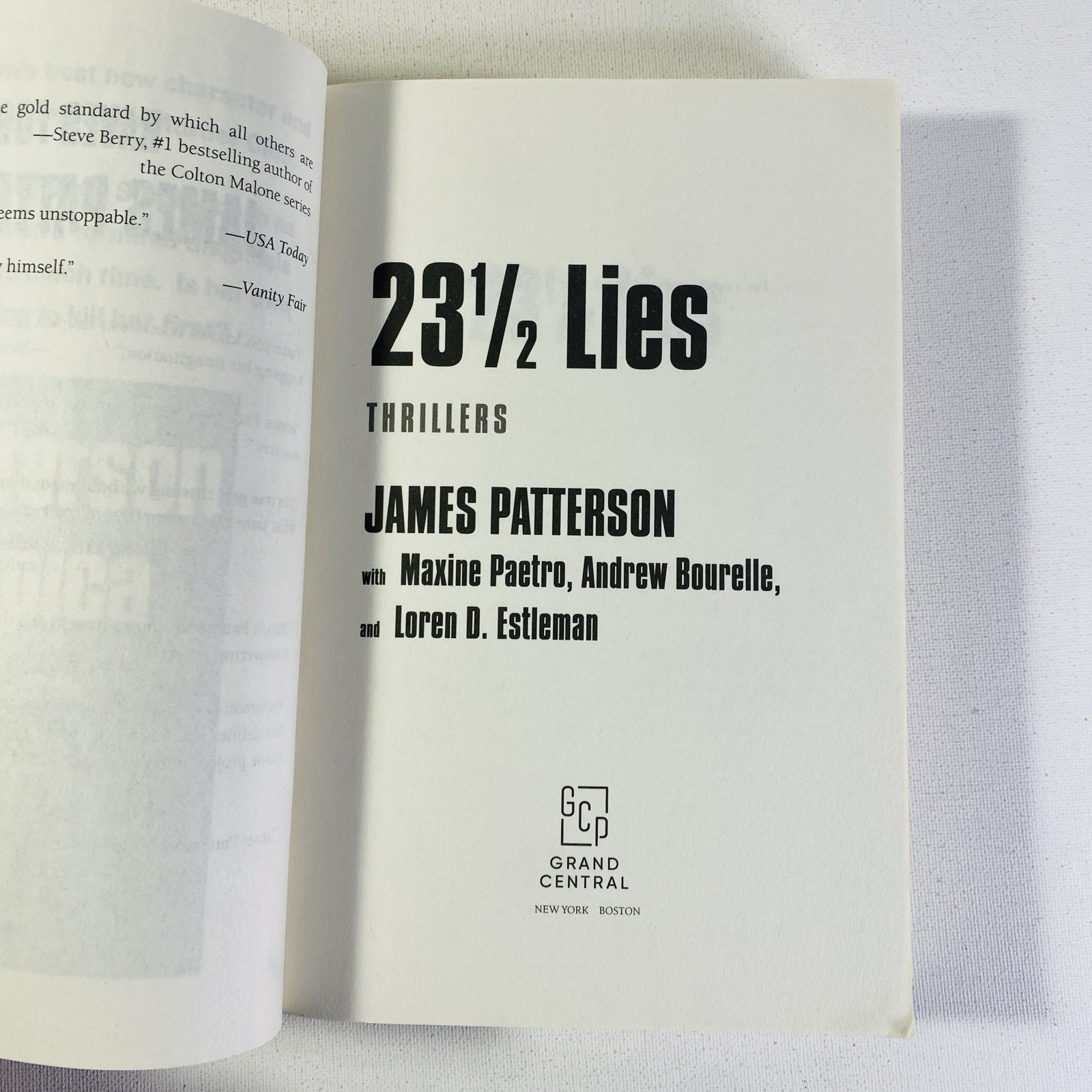23 1/2 Lies by James Patterson 2023, Trade Paperback