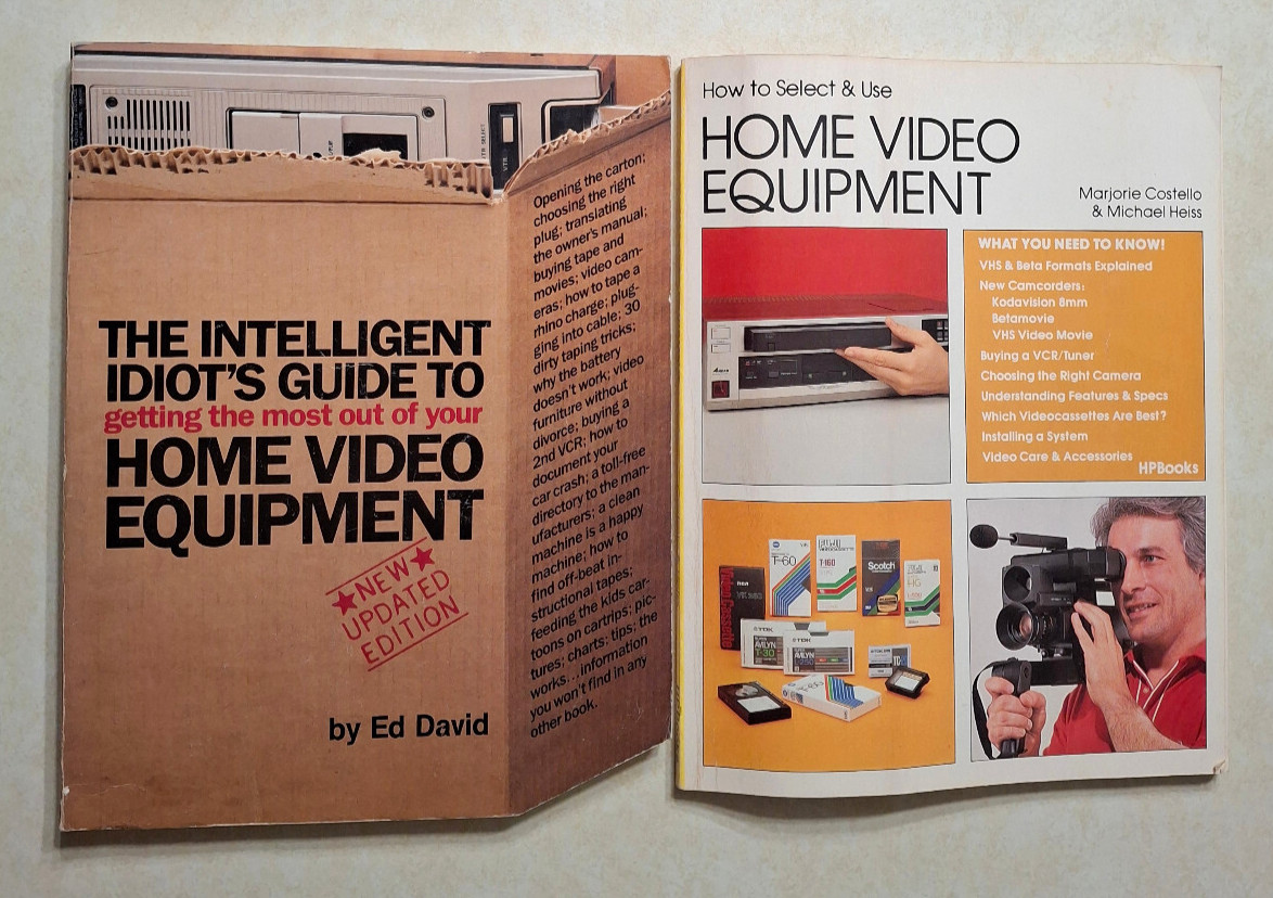Vintage Home Video Equipment How To Guides Books 1980s Camcorders VCRs VHS Lot