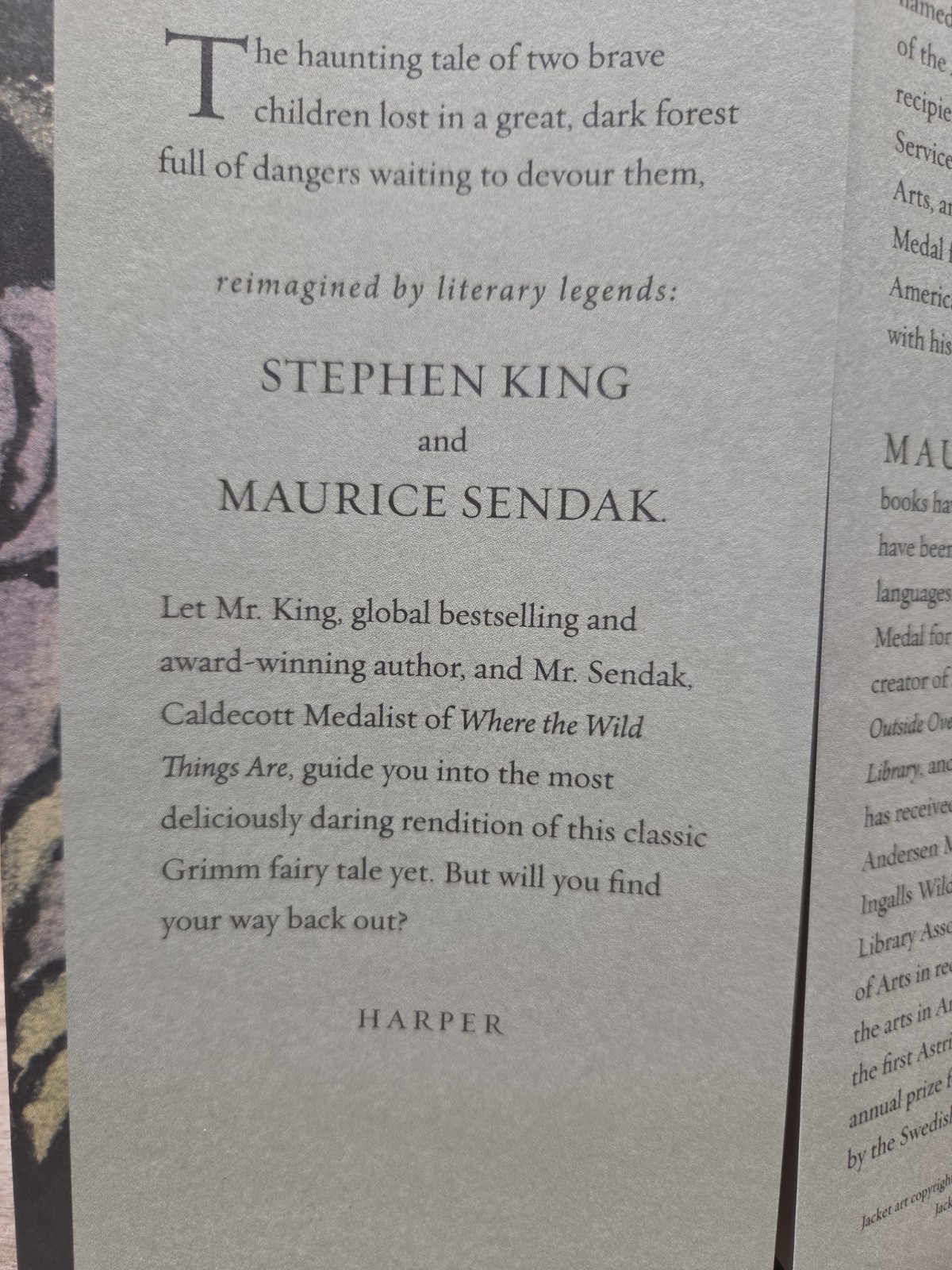 Hansel and Gretel Retold by Stephen King Pictures By Maurice Sendak HC DJ VG