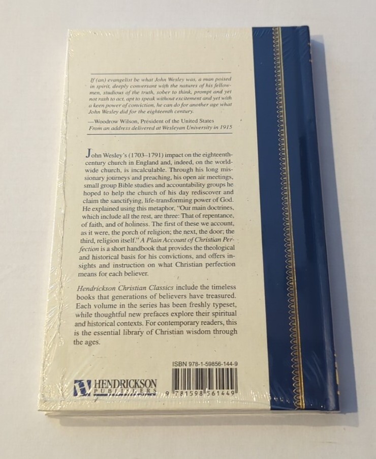 A Plain Account of Christian Perfection by John Wesley (2017, Hardcover) NEW!