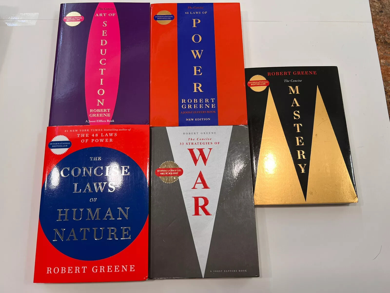 Robert Greene 5 Books Set [CONCISE] Seduction, Power, Mastery, War Human nature