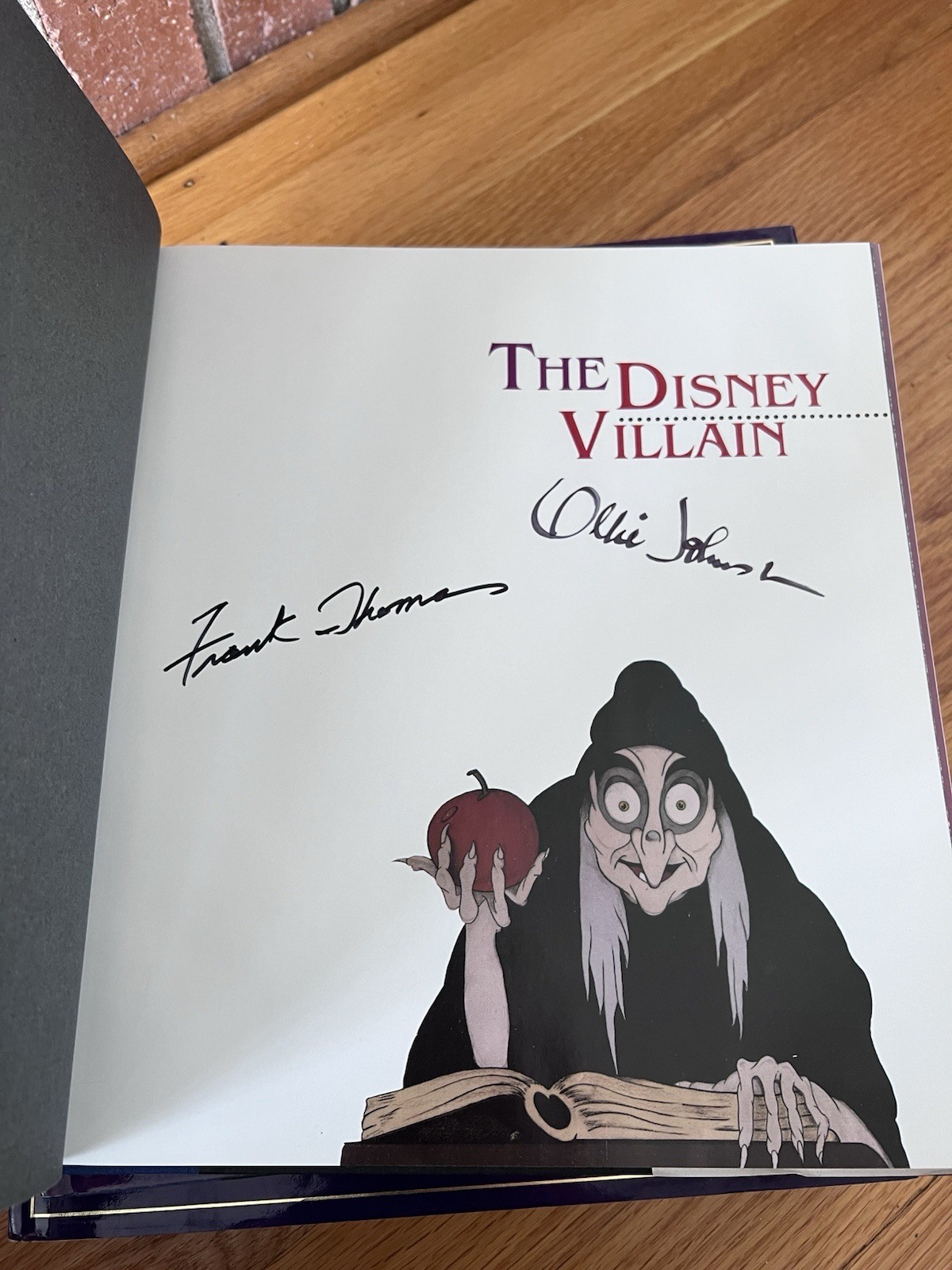 Disney Villain Signed Ollie Johnston Frank Thomas 1993 Hardcover 1 Book Rare
