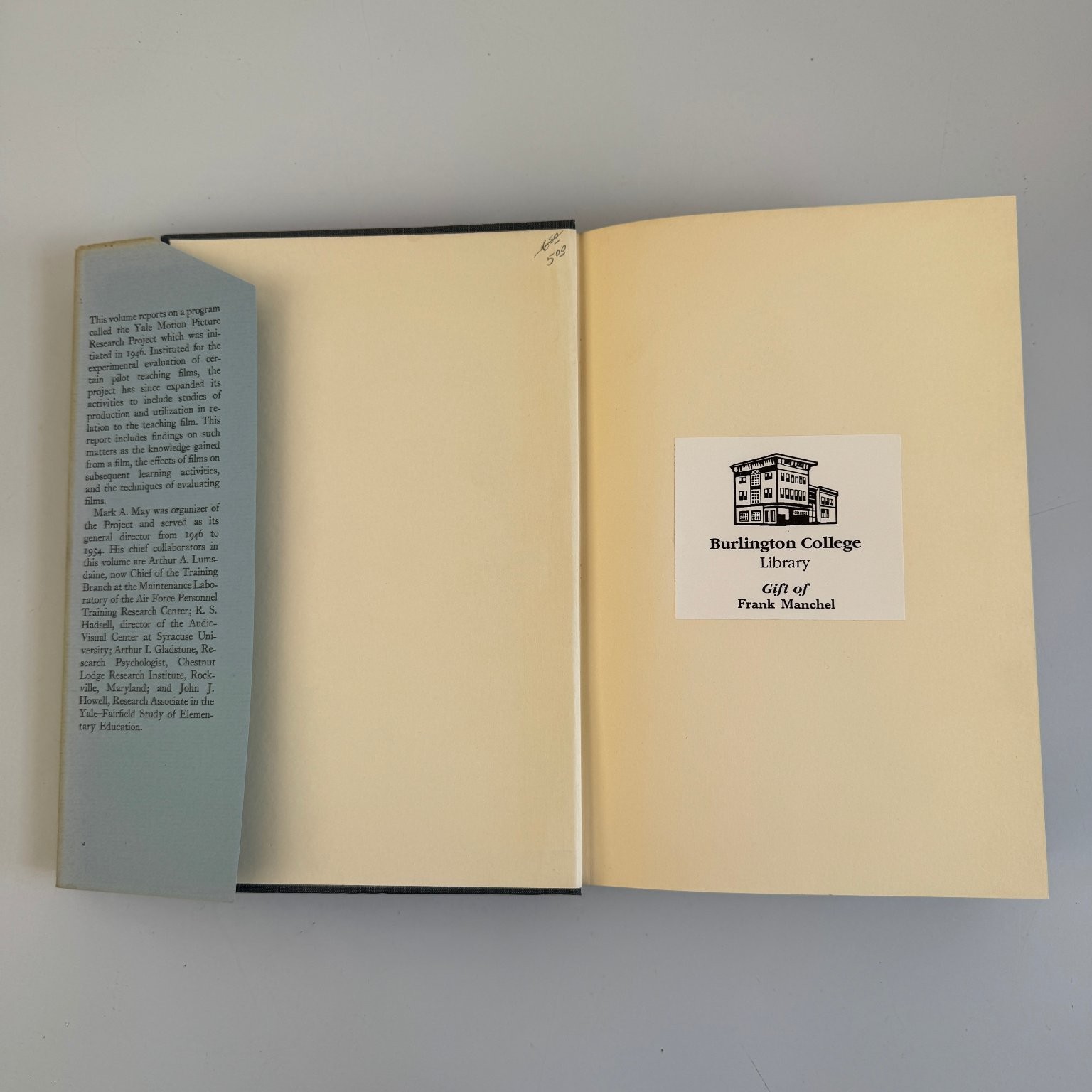 Learning from Films May Lumsdaine 1958 First Edition Yale University Press