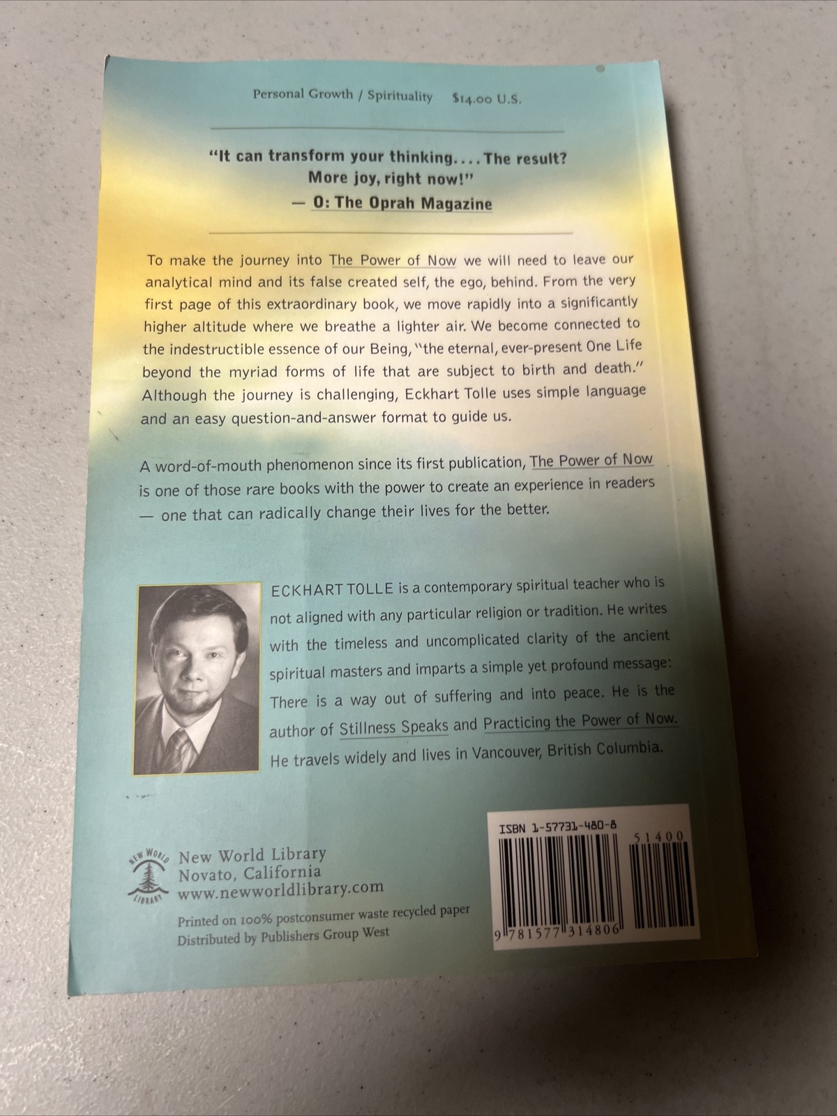 The Power of Now: A Guide to Spiritual Enlightenment by Tolle, Eckhart