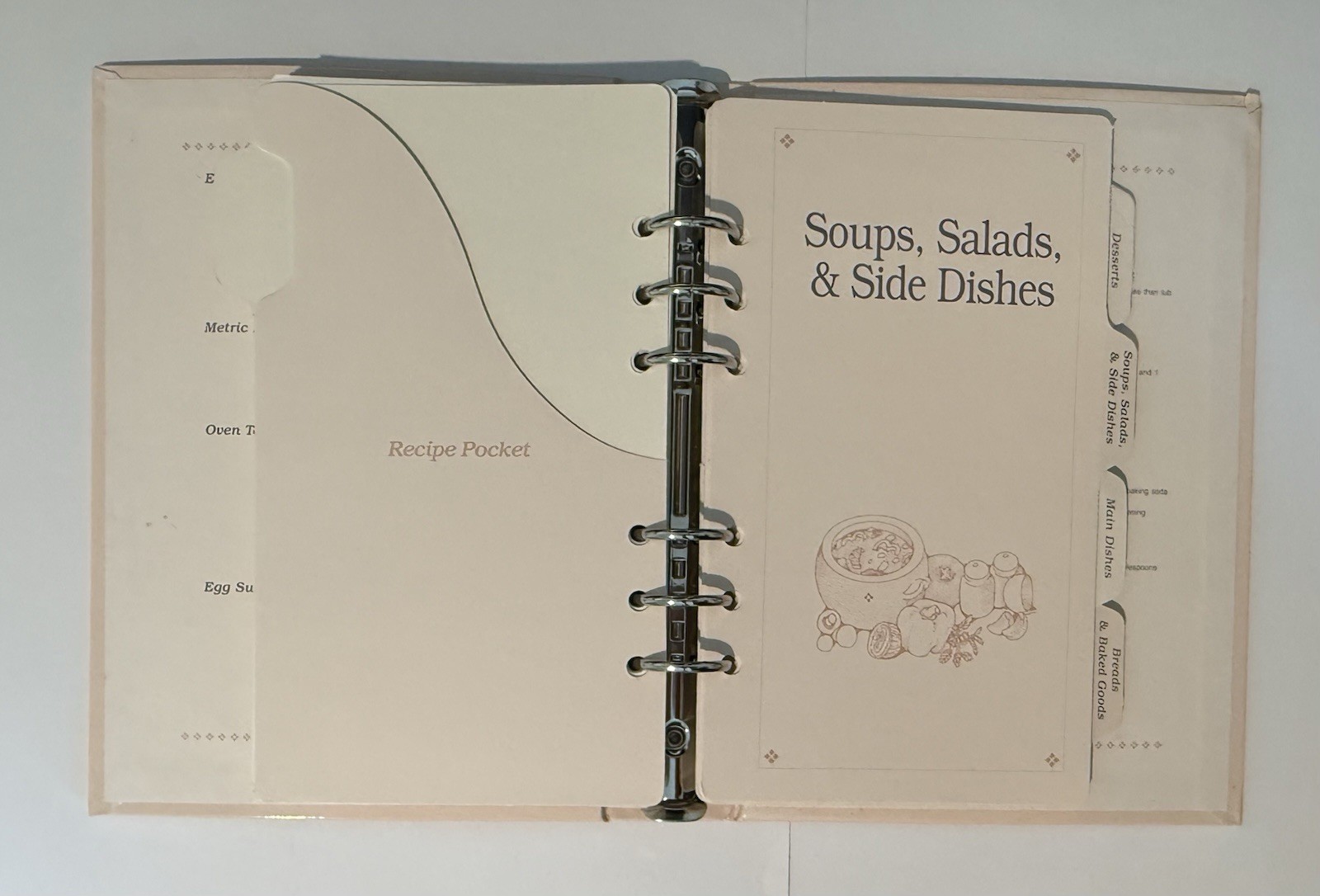 Vintage NEW Kim Jacobs 1990 Recipe Binder Book Cottagecore Organizer in Box NOS