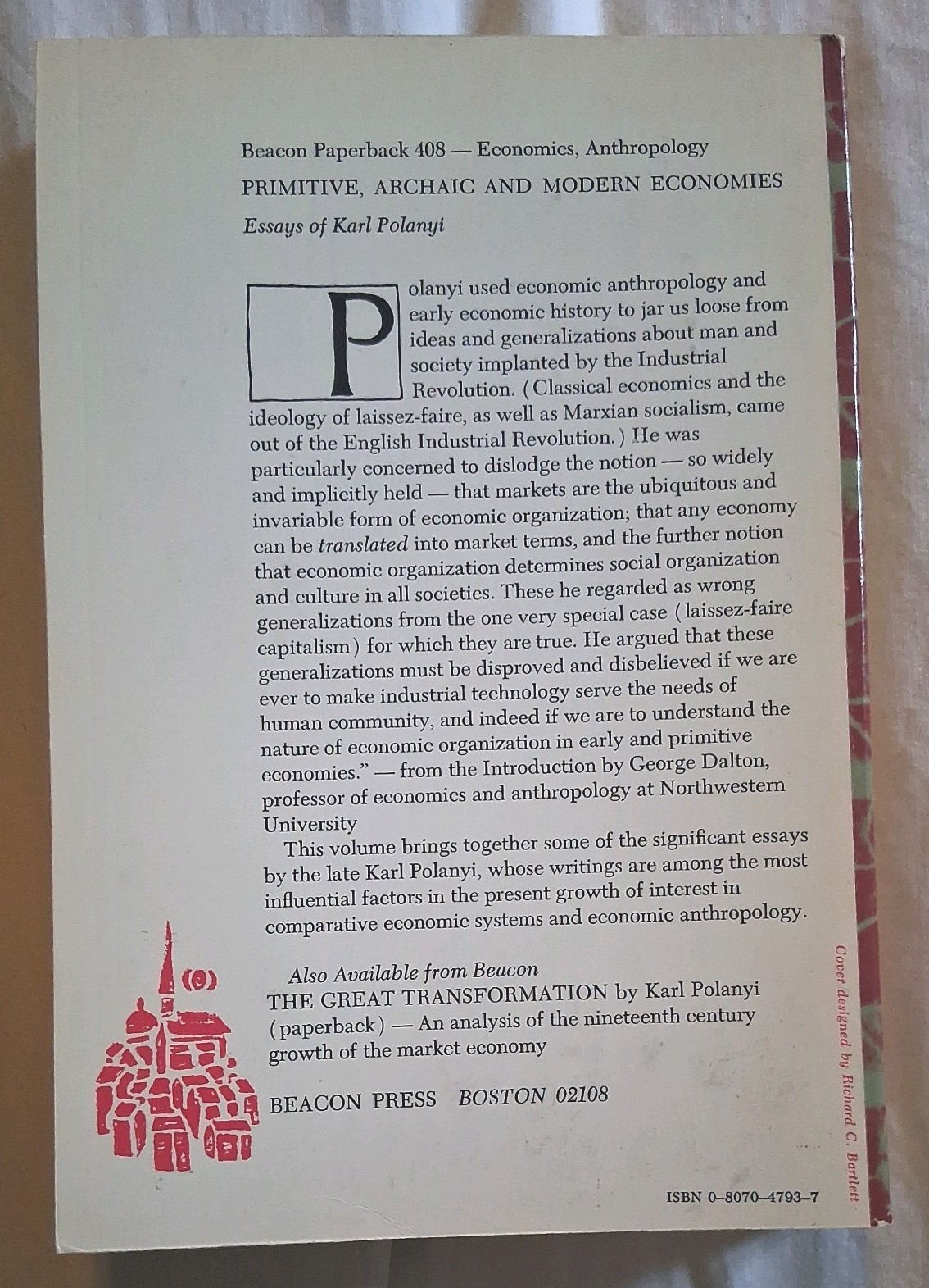 PRIMITIVE, ARCHAIC & MODERN ECONOMIES: Essays of Karl Polanyi 1971 PB G. Dalton