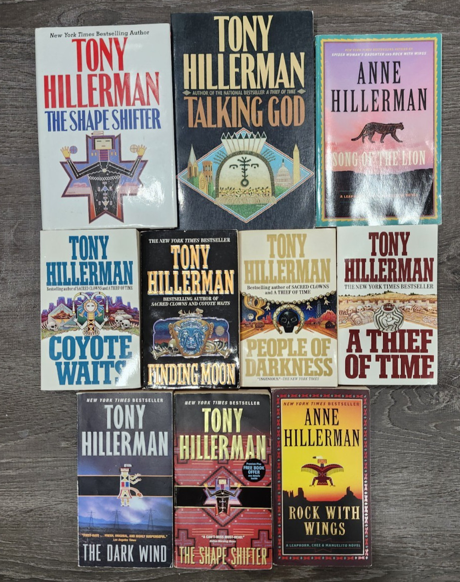 Lot 10 Tony & Anne Hillerman Mystery Books Leaphorn Chee Manuelito