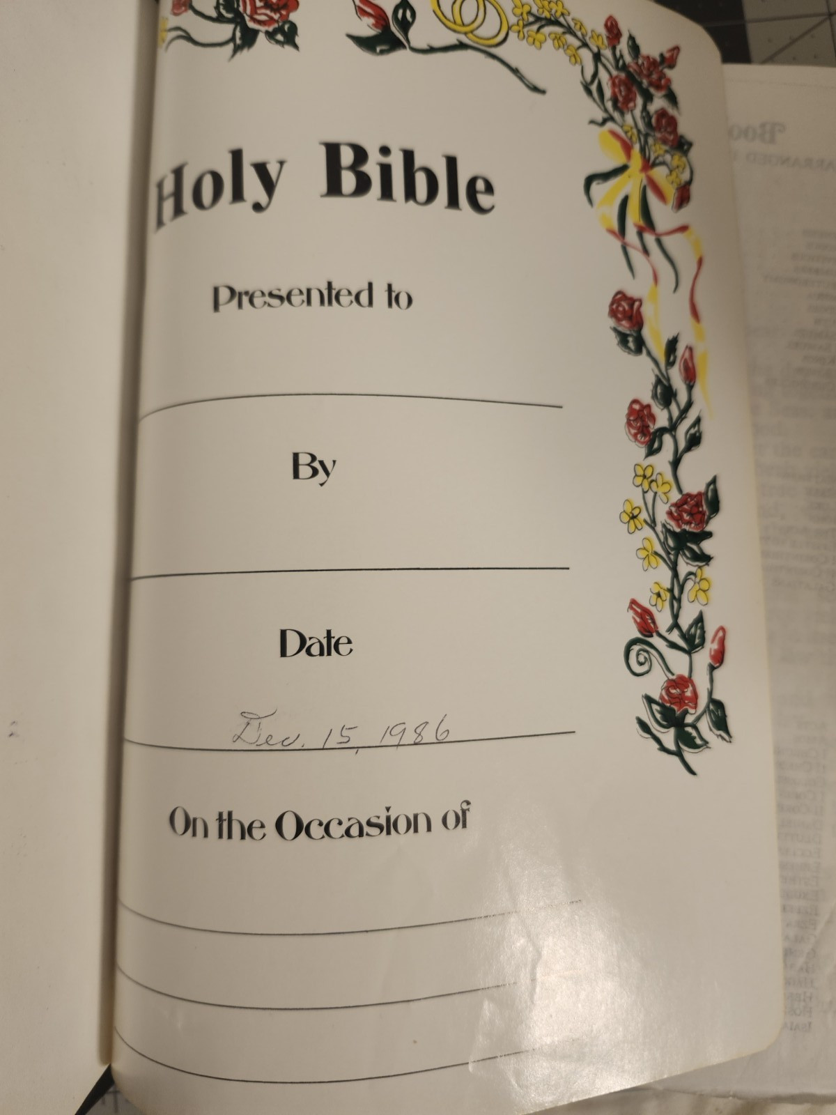 HOLY BIBLE Giant Print with Study Helps KJV Red Letter ~ Dugan 710 Black 1984 SC