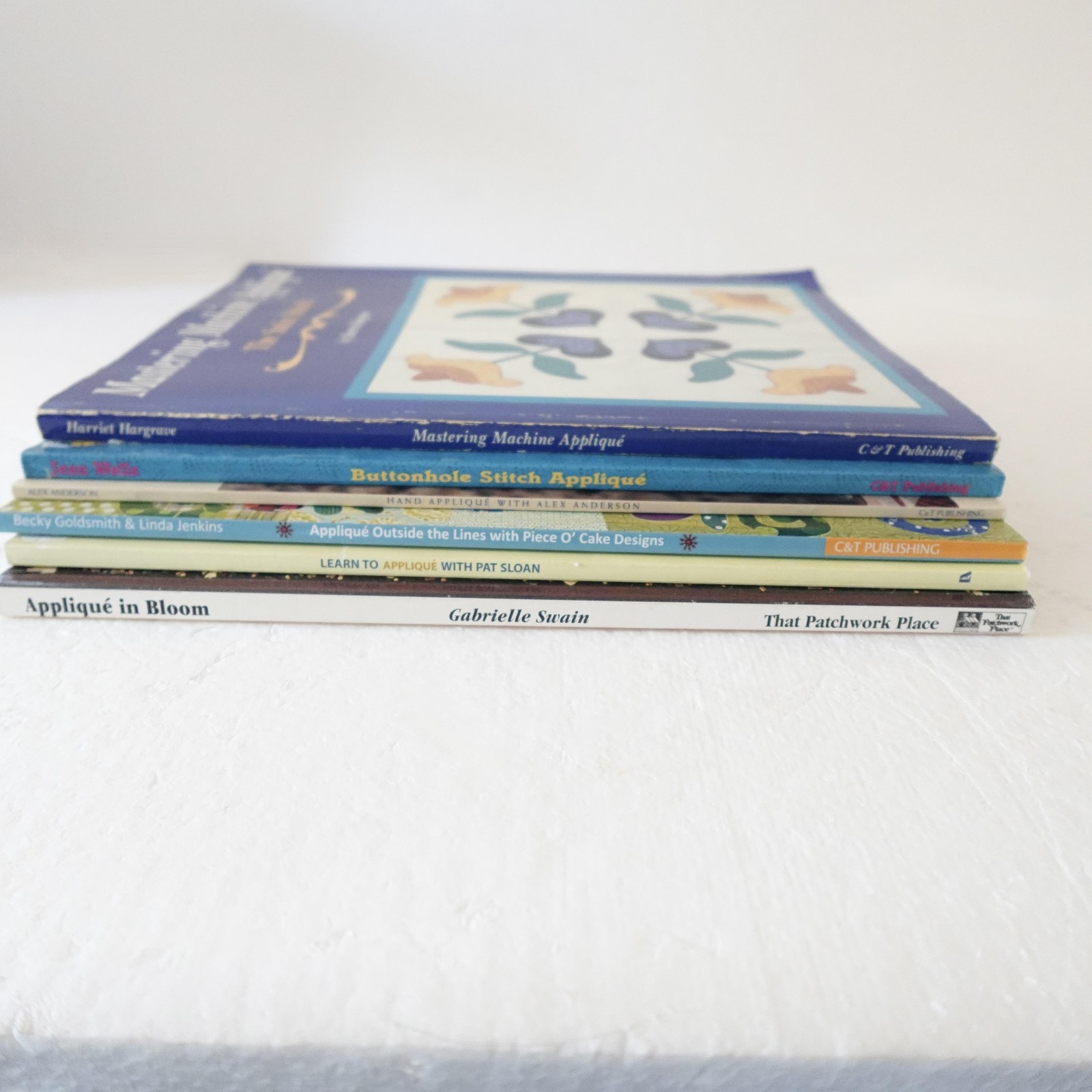 Lot of 6 Appliqué Quilting Books Alex Anderson Pat Sloan Jean Wells C&T Pub