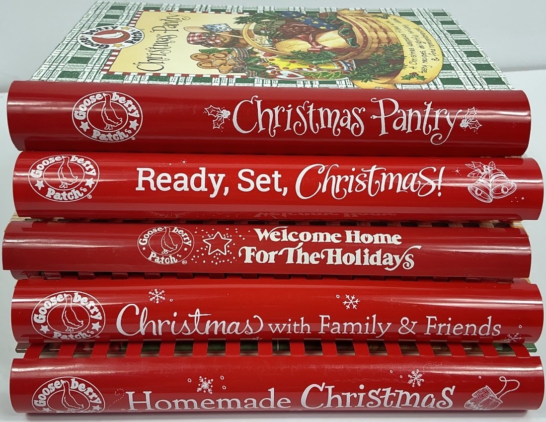 Goose Berry Patch Christmas Holidays Cookbooks Lot Of 5 Spiral Bound