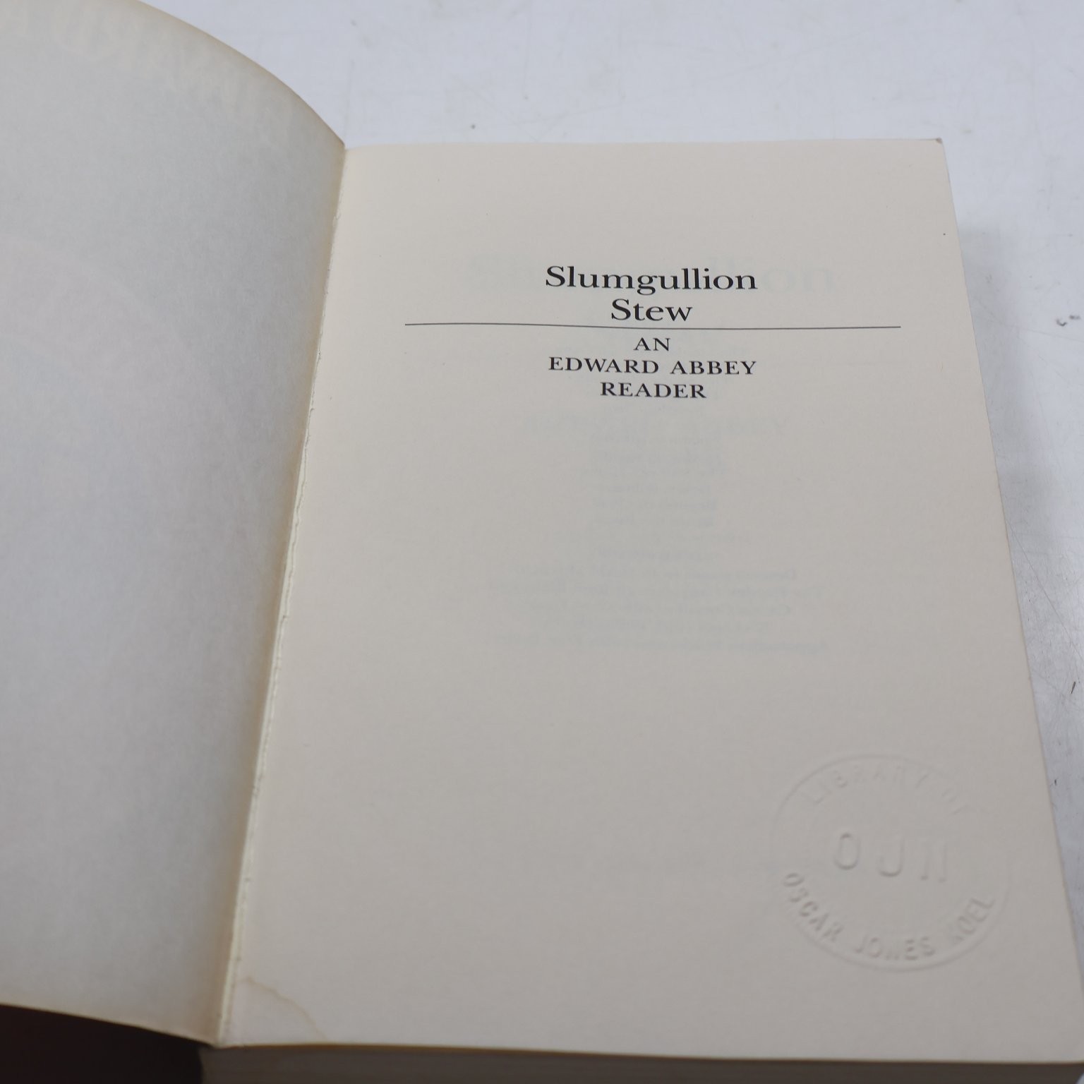 Slumgullion Stew Edward Abbey 1984 First Edition Reader Essays Dutton