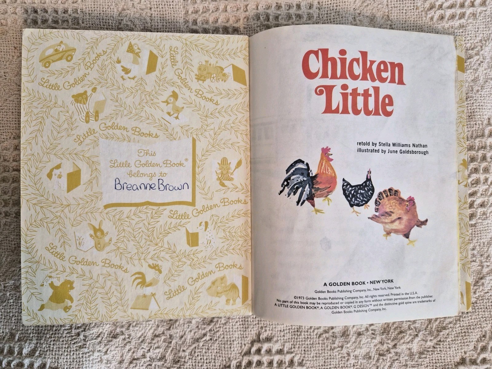 Lot of 3 Farm Themed Vintage Hardcover Little Golden Books