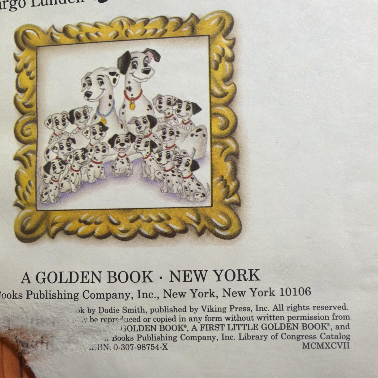 VTG A FIRST LITTLE GOLDEN BOOK DISNEY 101 DALMATIANS PUPPY ROUNDUP! #54F